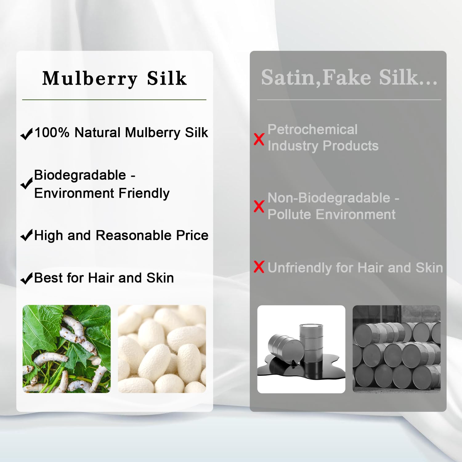 Amazon｜Zimasilk 100%ピュアシルク枕カバー1枚 髪と肌の健康に 両面19