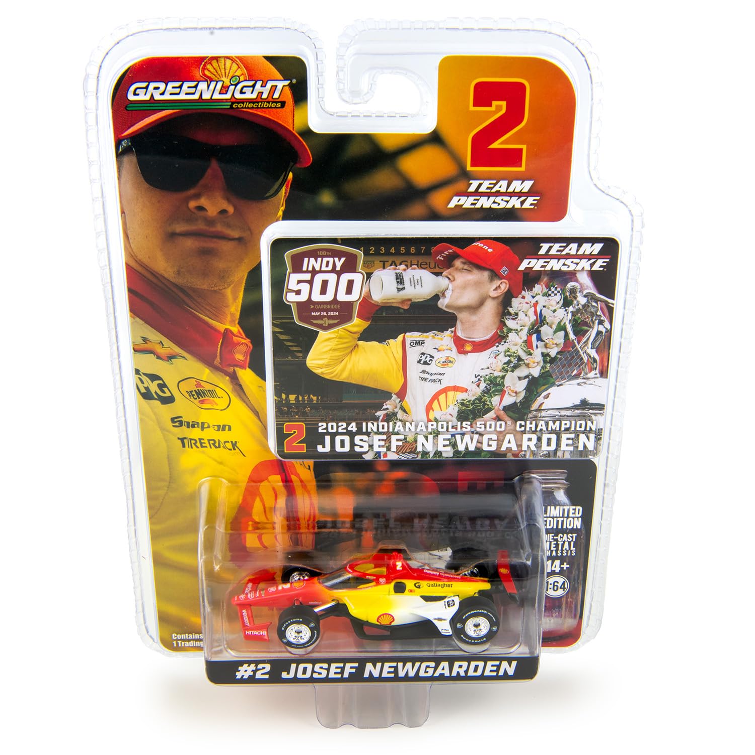 Amazon.com: Greenlight 11614 Josef Newgarden 2024 Indianapolis 500