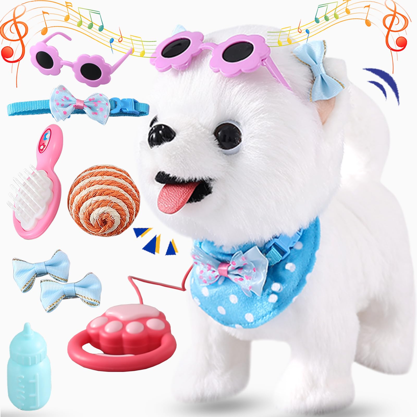 Amazon.com: Ylpaprm Samoyed Walking Barking Toy Dog Puppy Toy for