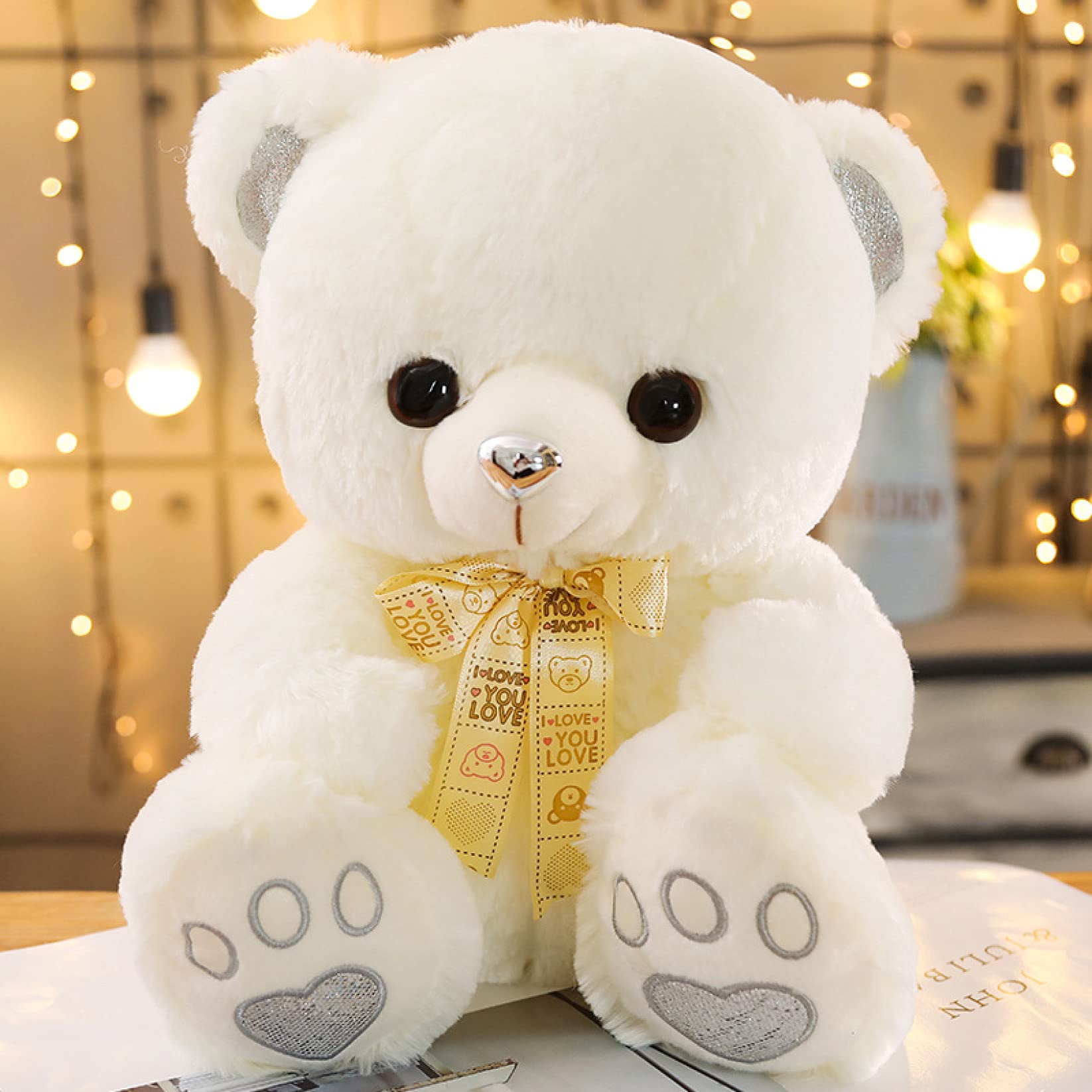 Amazon｜[XLOYP] ぬいぐるみ 特大 白い3 くま 35cm アライグマ 可愛い