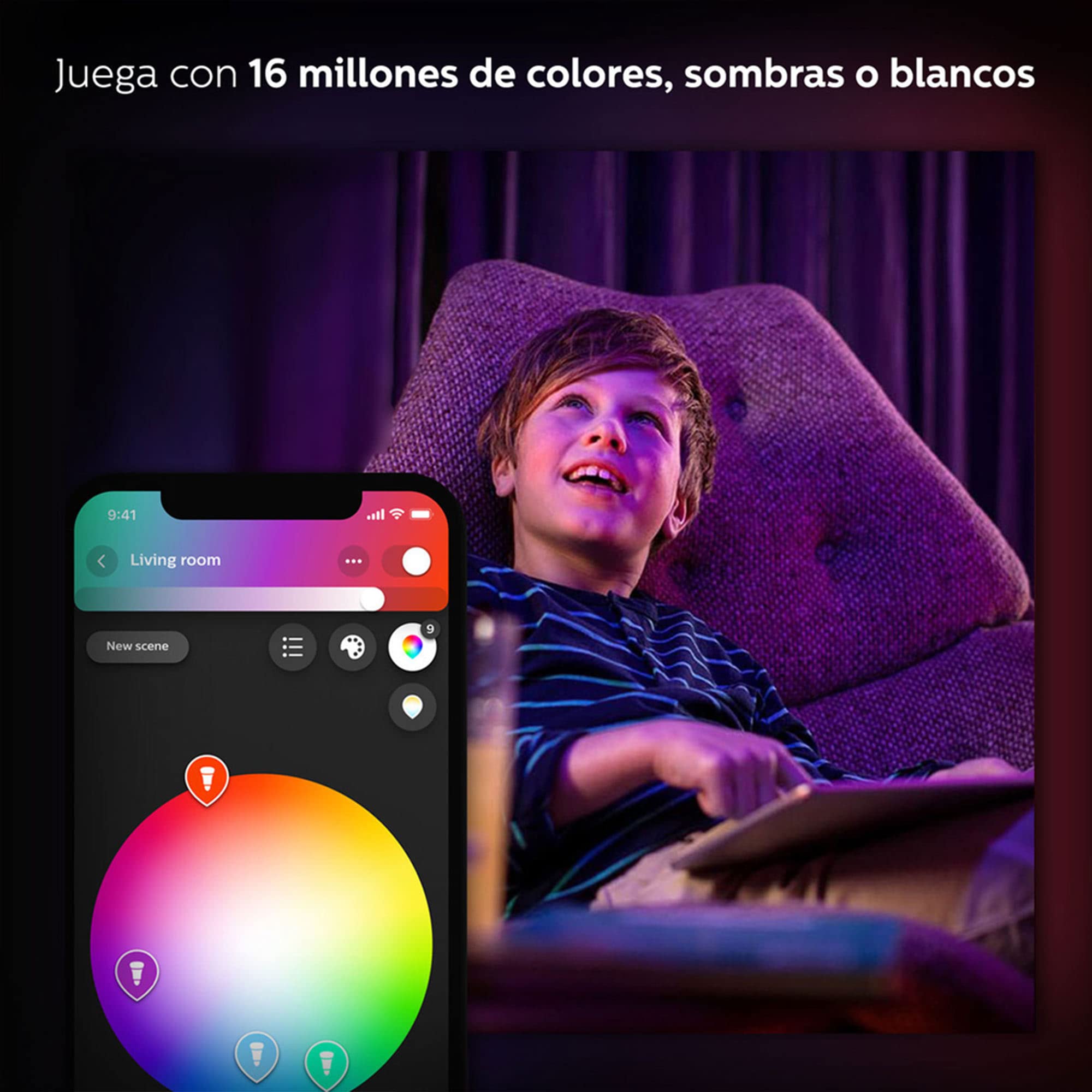 Philips - Hue White & Color Ambiance LED Starter Kit - 3