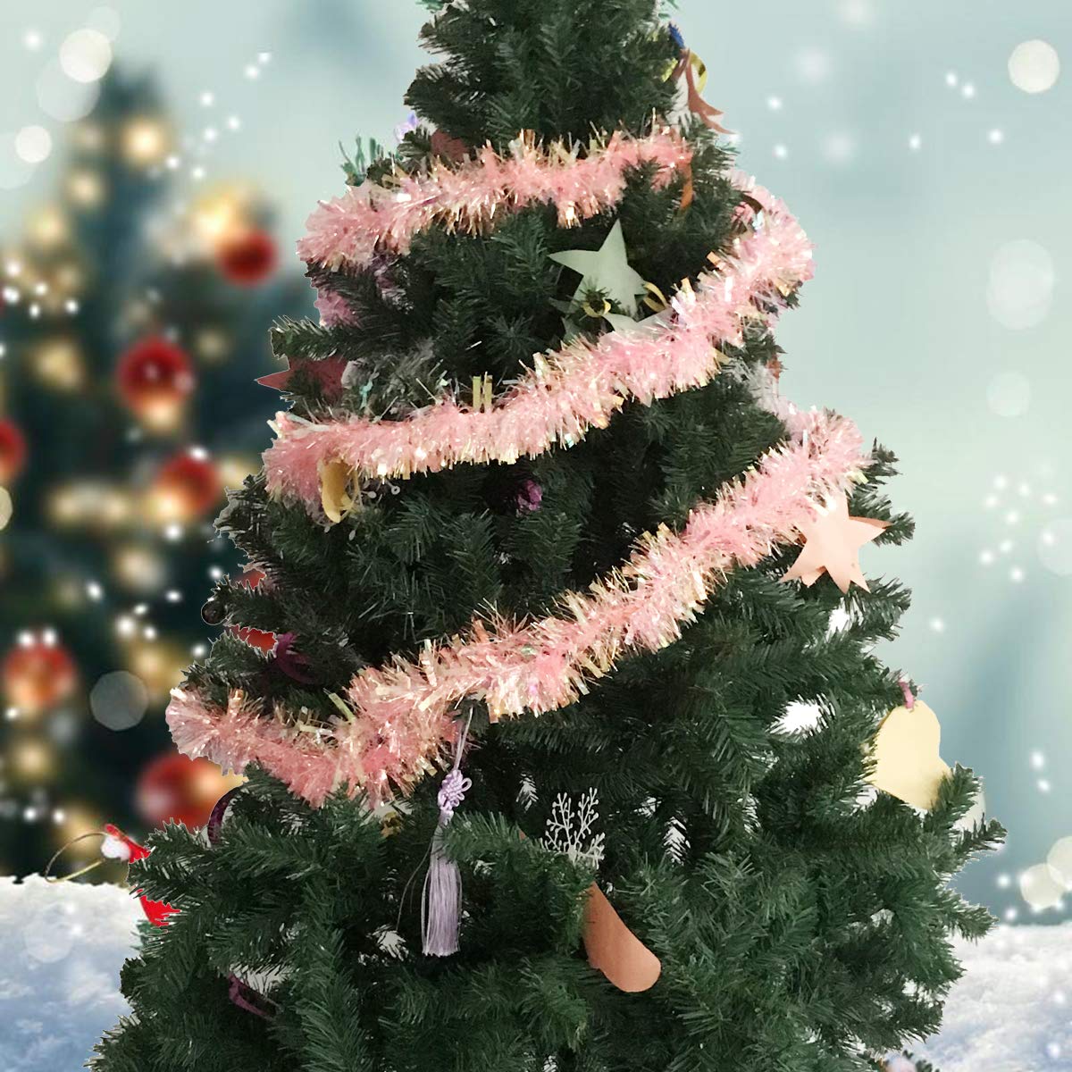 Amazon.co.jp: CCINEE クリスマス キラキラガーランド メッキモール