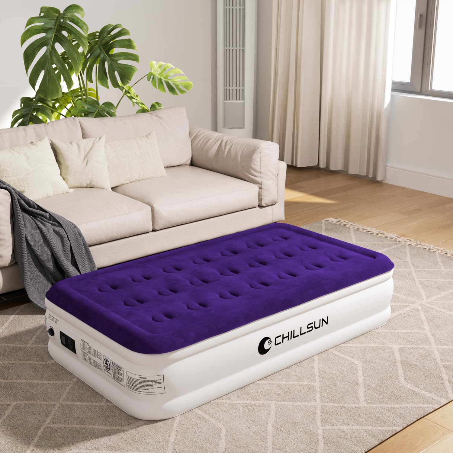 Amazon.co.jp: CHILLSUN エアーベッド シングルサイズ 電動ポンプ内蔵