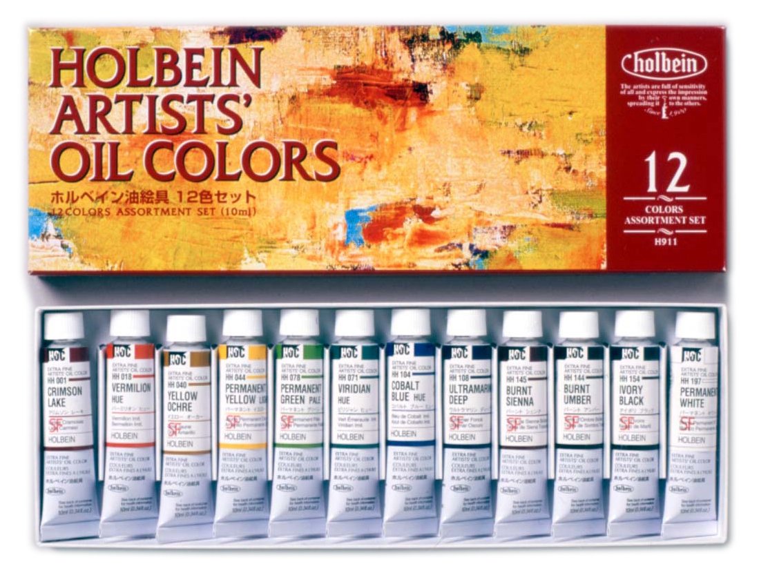 Amazon | ホルベイン 油絵具 H911 10ml 12色セット 911 | 絵具 通販