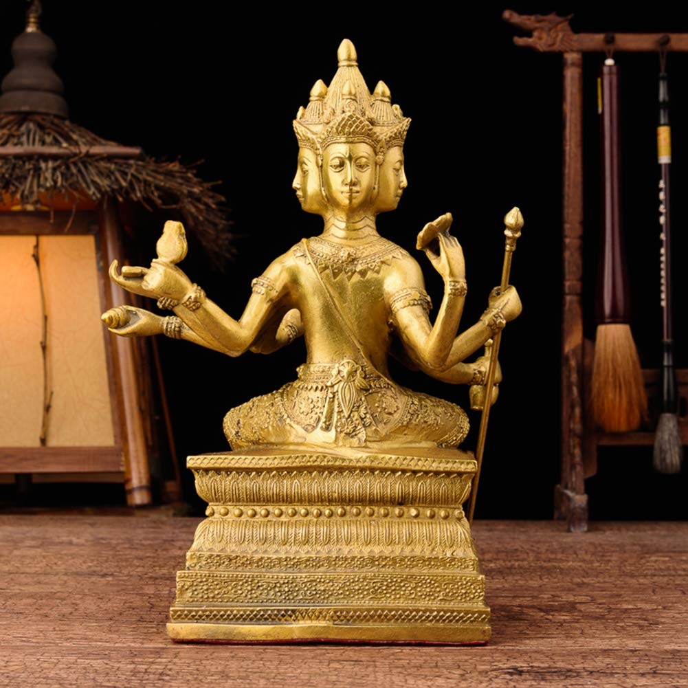 Amazon｜タイ仏像装飾、純銅四面仏像タイブロンズ像仏教寺院の部屋用品
