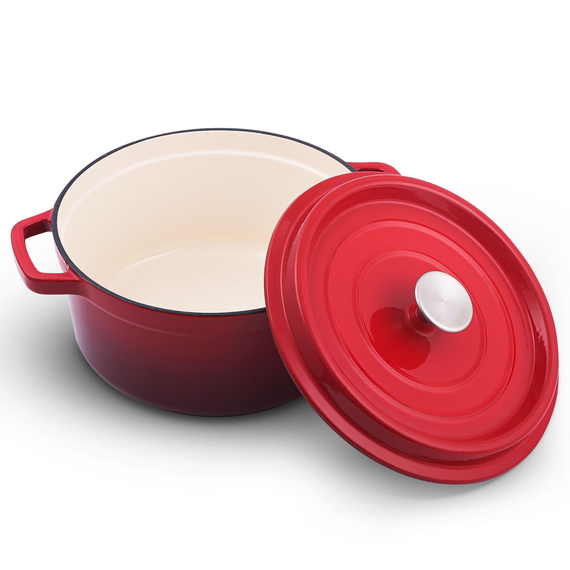 Amazon.co.jp: IRON GOURMET エナメル鋳鉄ダッチオーブン鍋 蓋付き