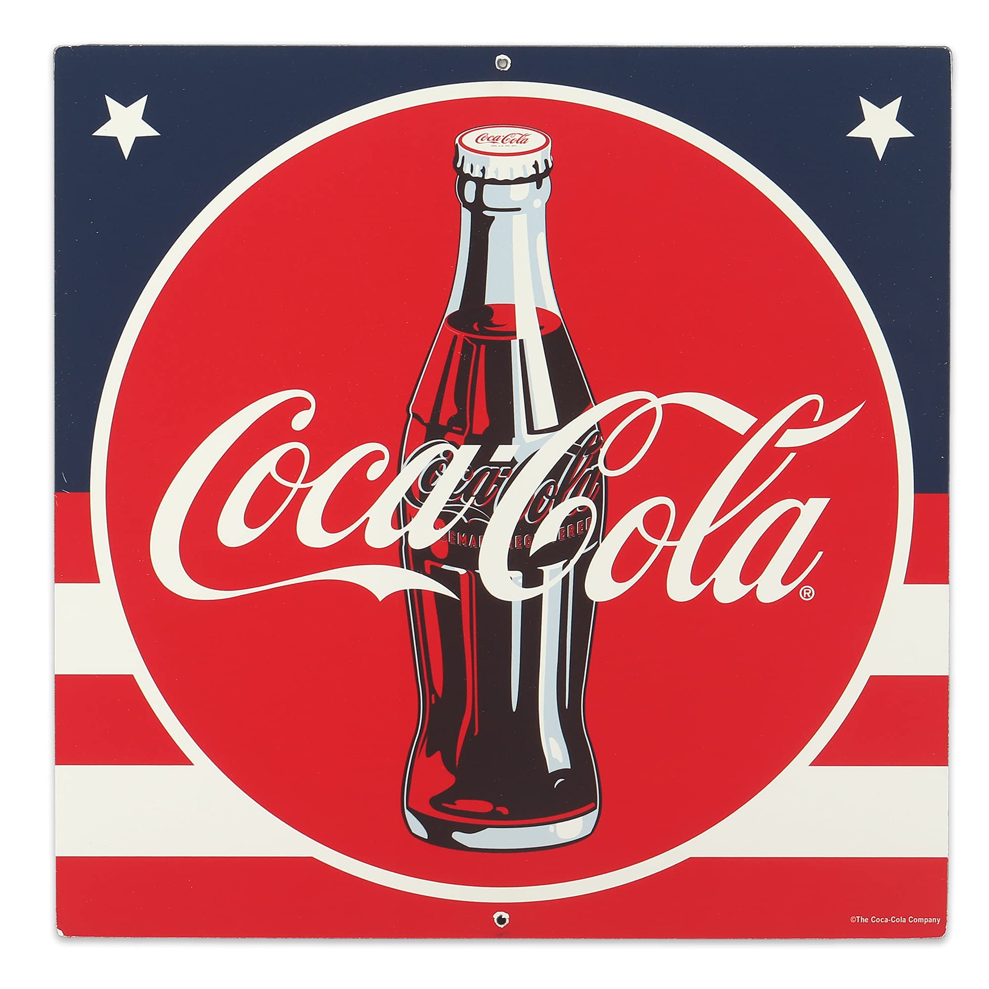 Amazon.com: Coca-Cola Metal Sign With American Flag - Vintage