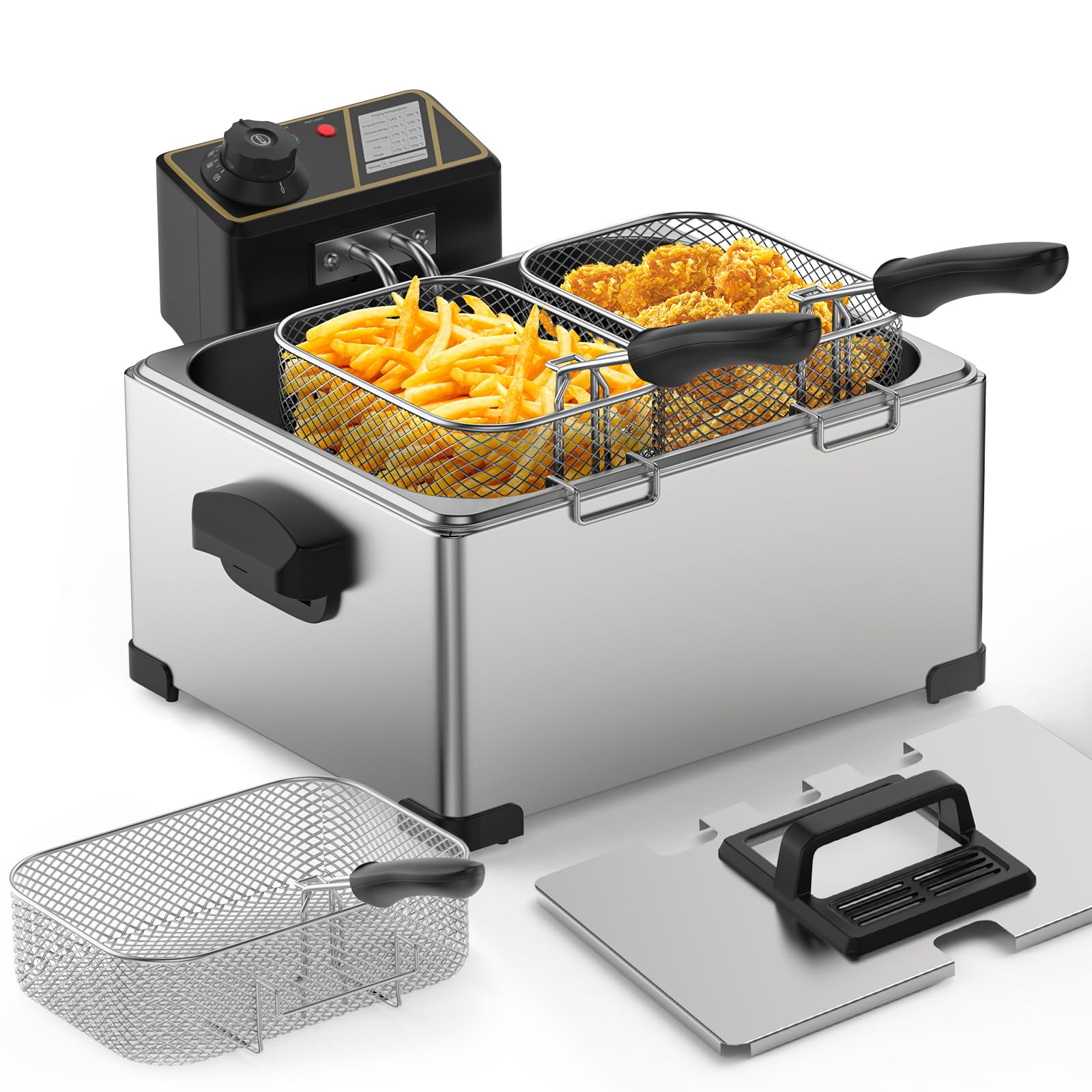 Amazon.co.jp: BriSunshine フライヤー 電気 5L 卓上フライヤー 業務用