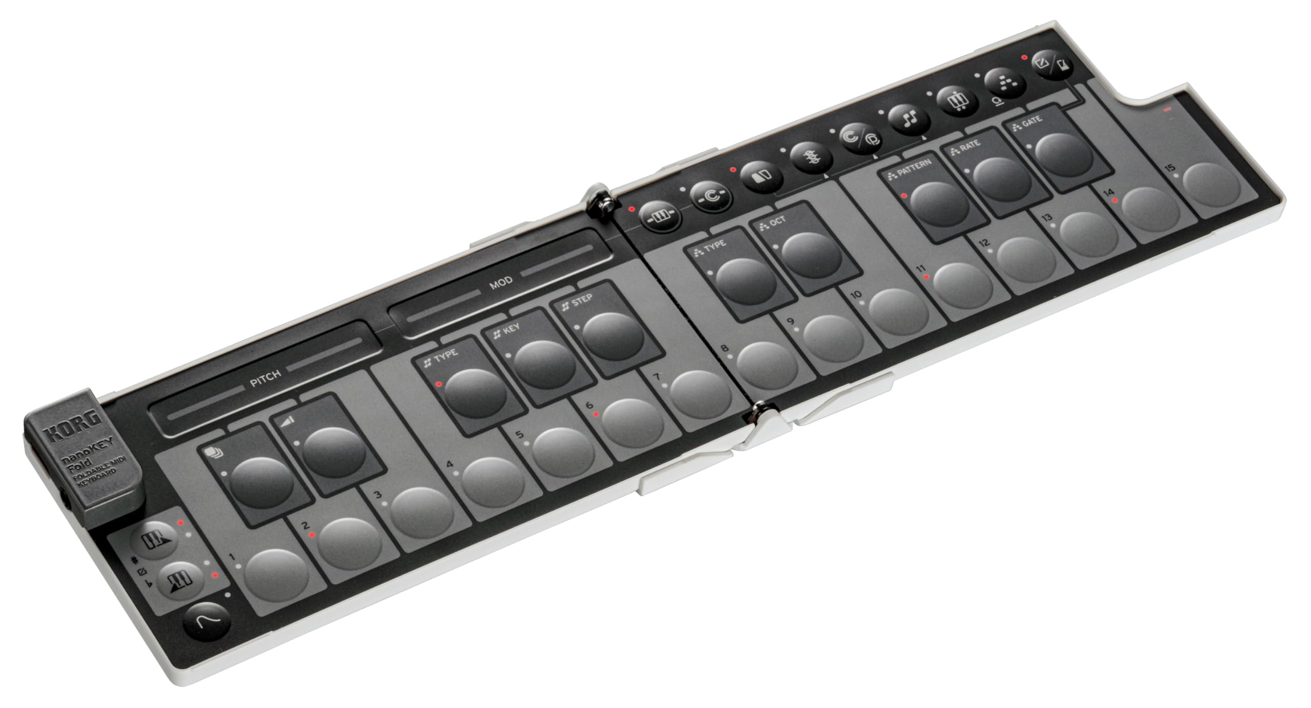 Amazon.com: Korg nanoKEY Fold | Foldable MIDI Keyboard - White
