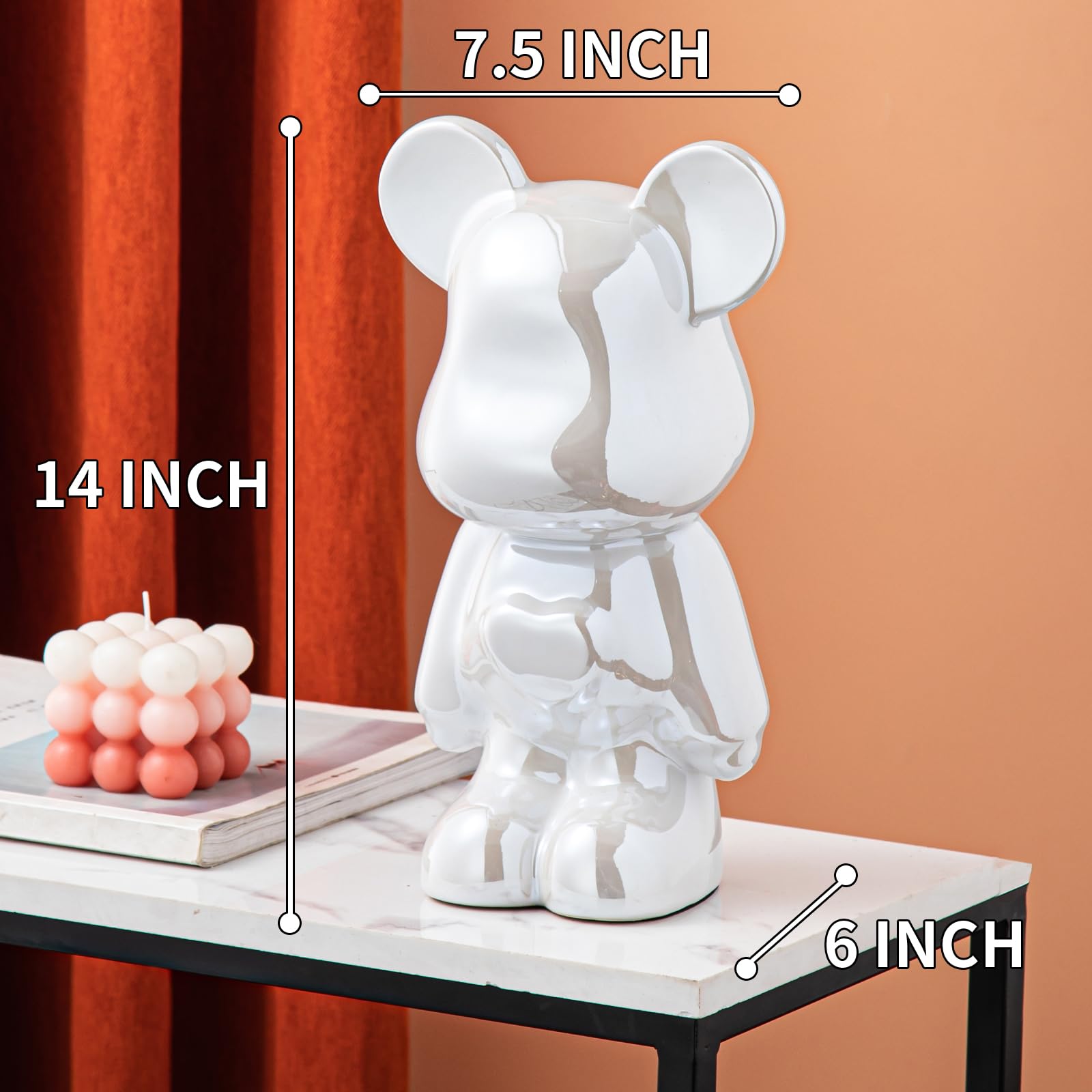 Amazon.co.jp: Yundu セラミック貯金箱 子供と大人向け - Bearbrick