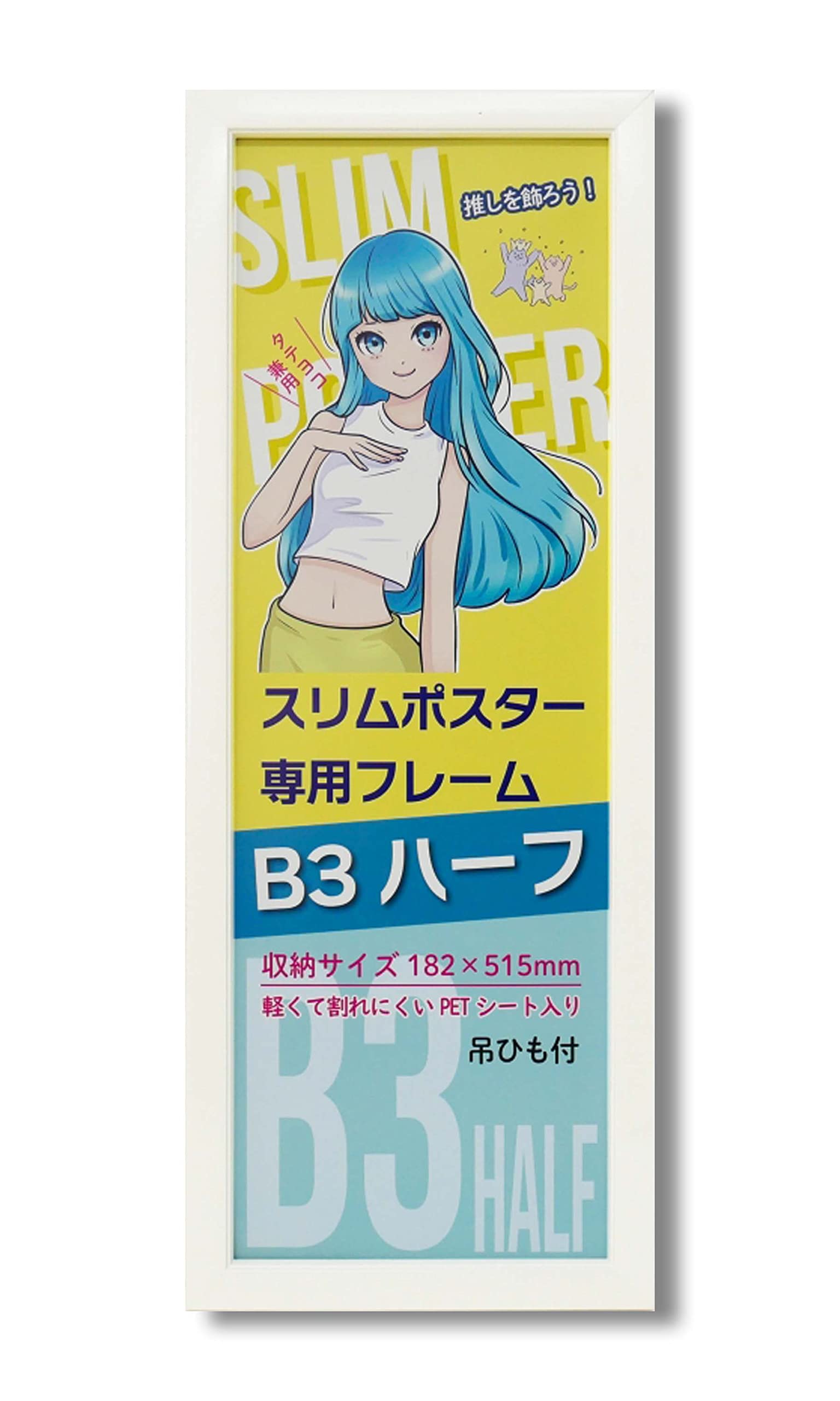 Amazon.co.jp: 【カラー長方形ポスター額】カラーB3ハーフ額 収納寸法