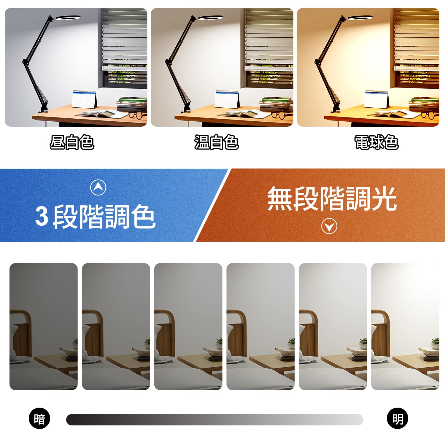 Amazon.co.jp : 創優会ledデスクライトクランプ式リモコン アーム