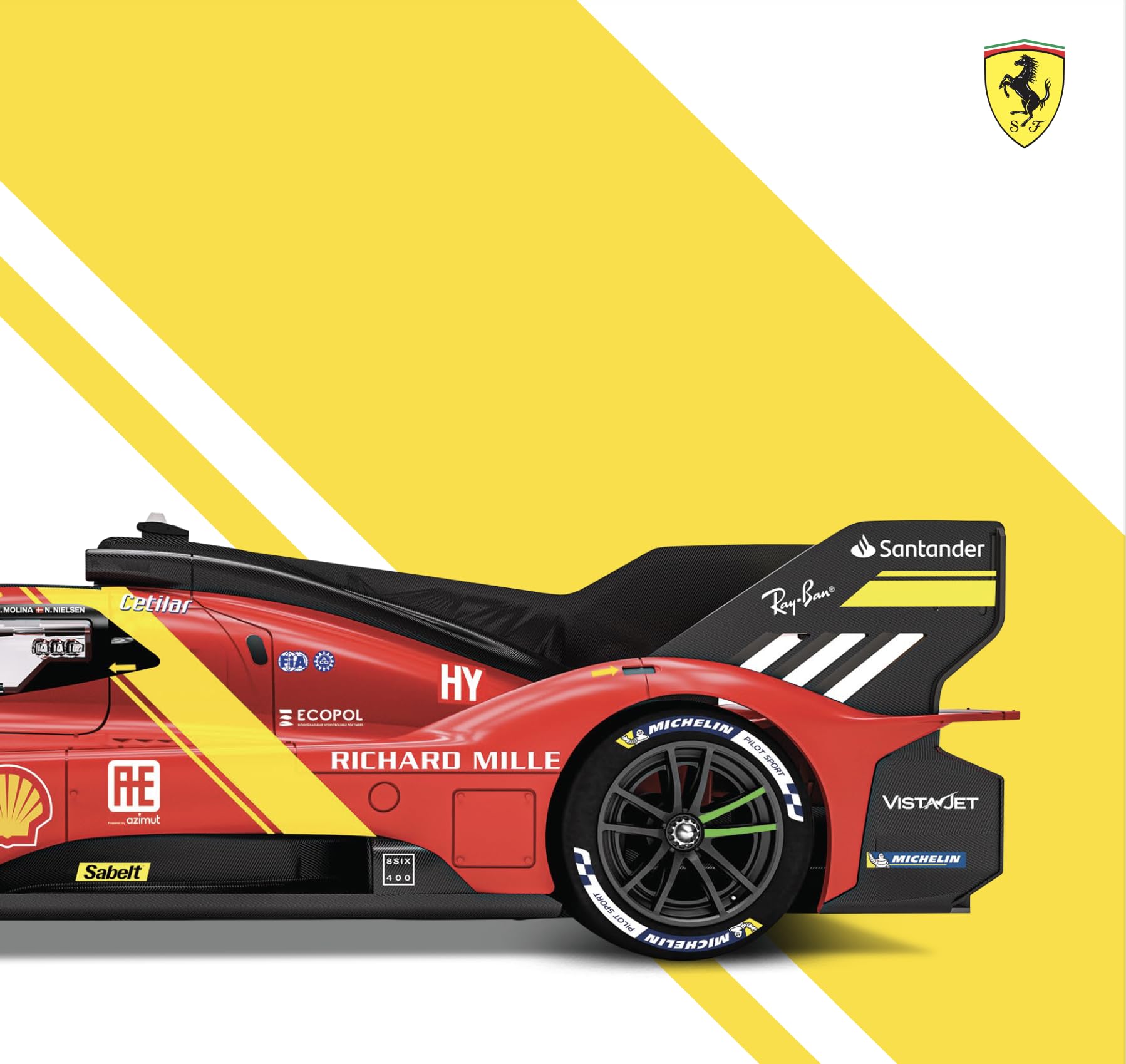 Amazon.com: Bburago - 1/18 Ferrari Racing - 499P LMH 2023#51 - Red