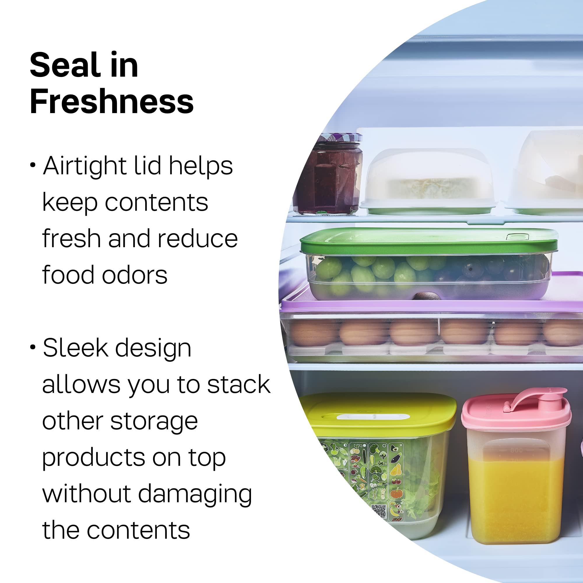 Amazon｜Tupperware Brand Snack-Stor 大型長方形食品保存容器 + 蓋