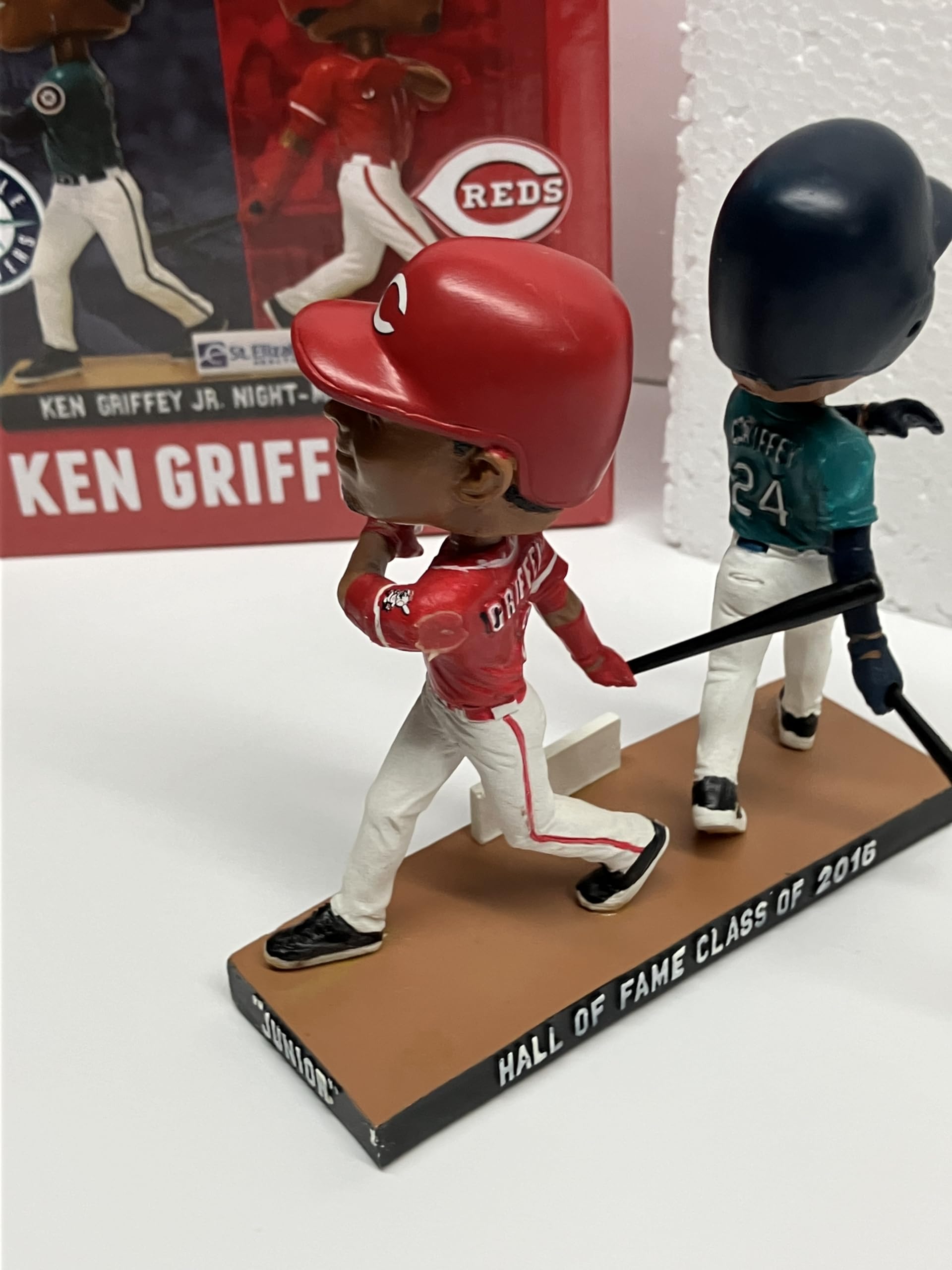 Ken Griffey Jr Reds/Mariners Dual Double Bobblehead Bobble at