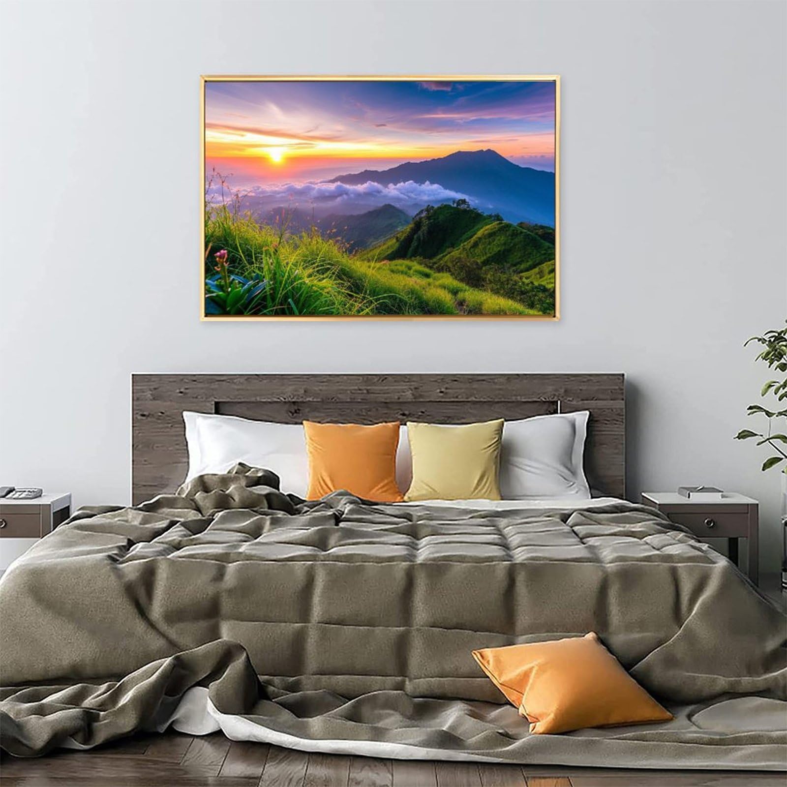 Amazon.co.jp: 絵画 自然の絵 風景画インテリア 絵画 美しい自然の風景