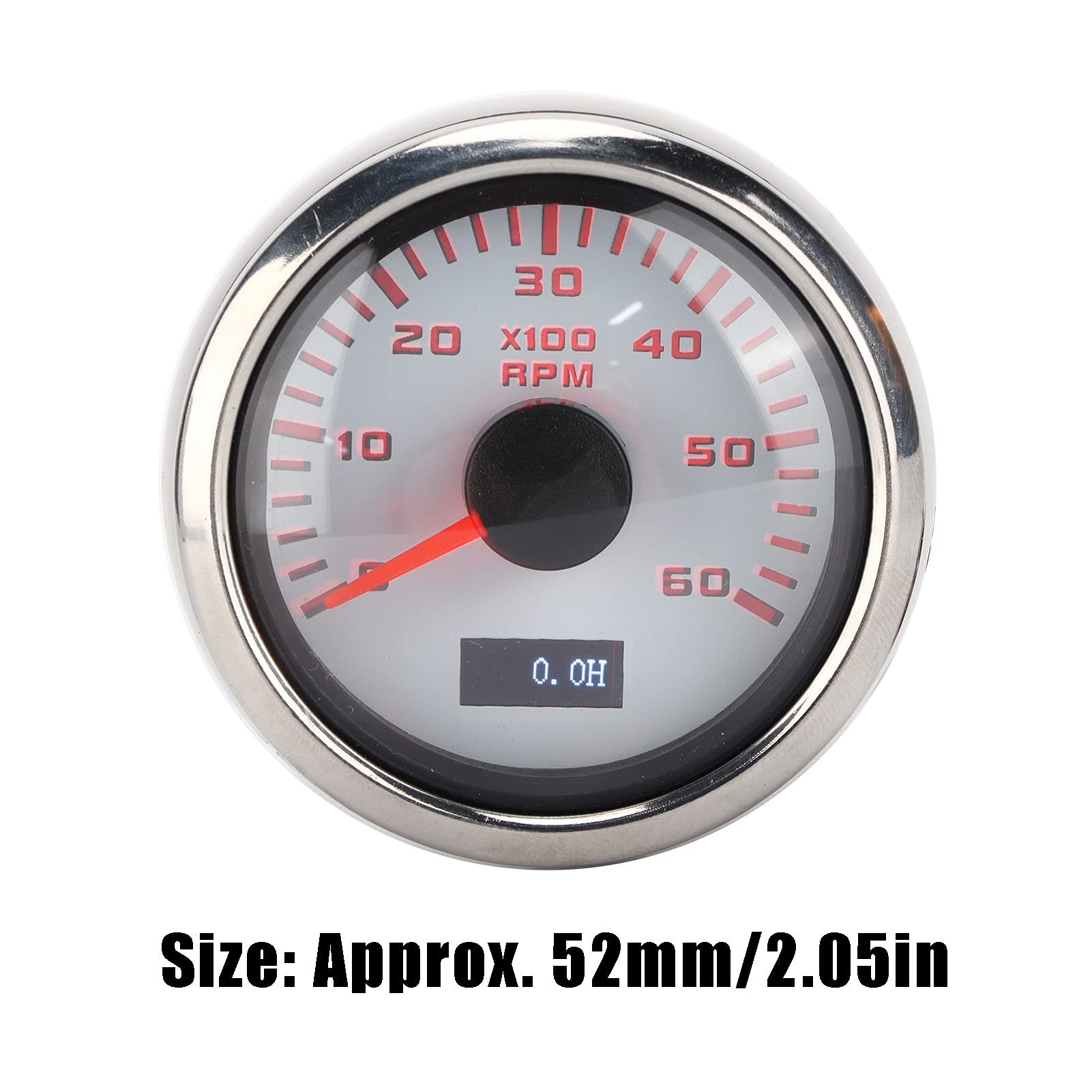 Amazon.co.jp: タコメーター 52mm ポインター タコメーター 6K RPM