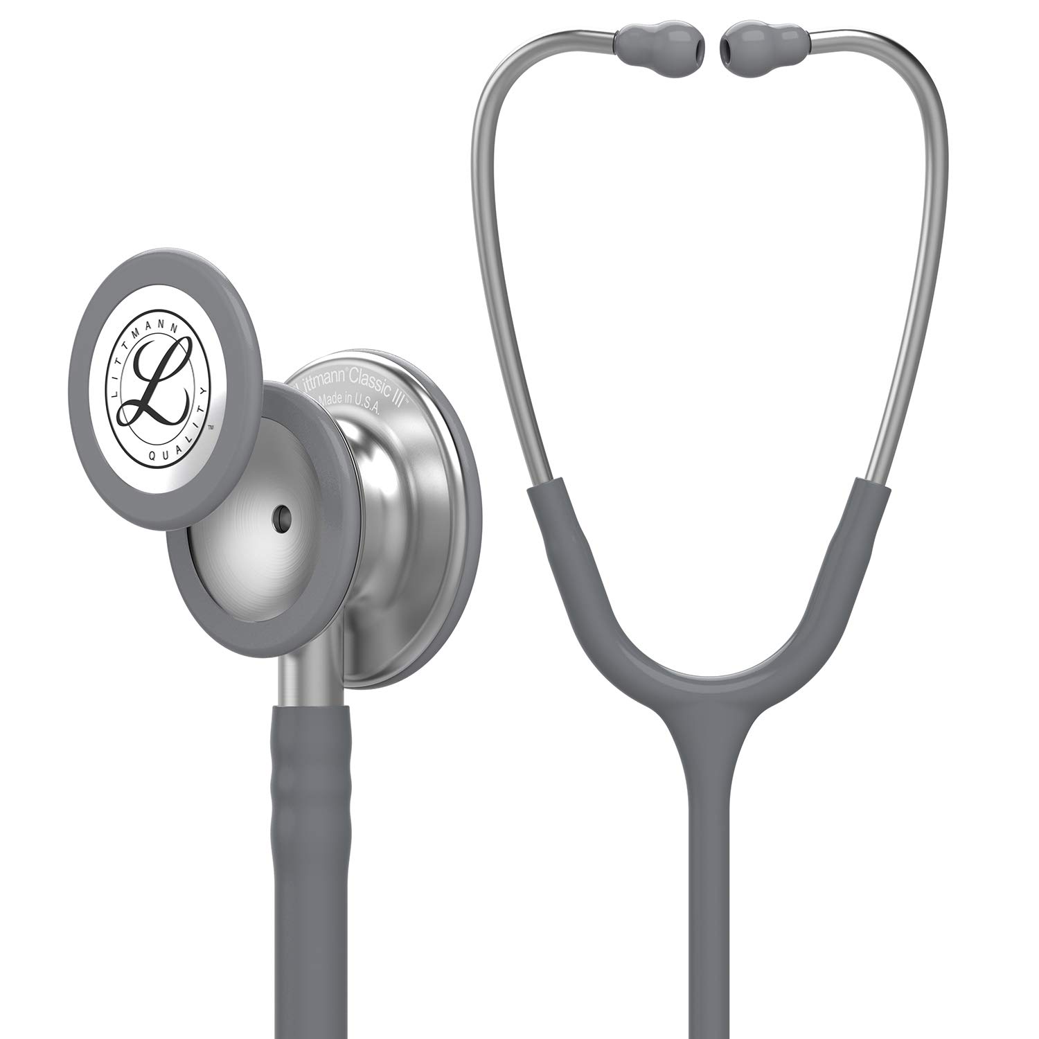 3M Littmann Classic III Monitoring Stethoscope, Grey Tube, 27 inch