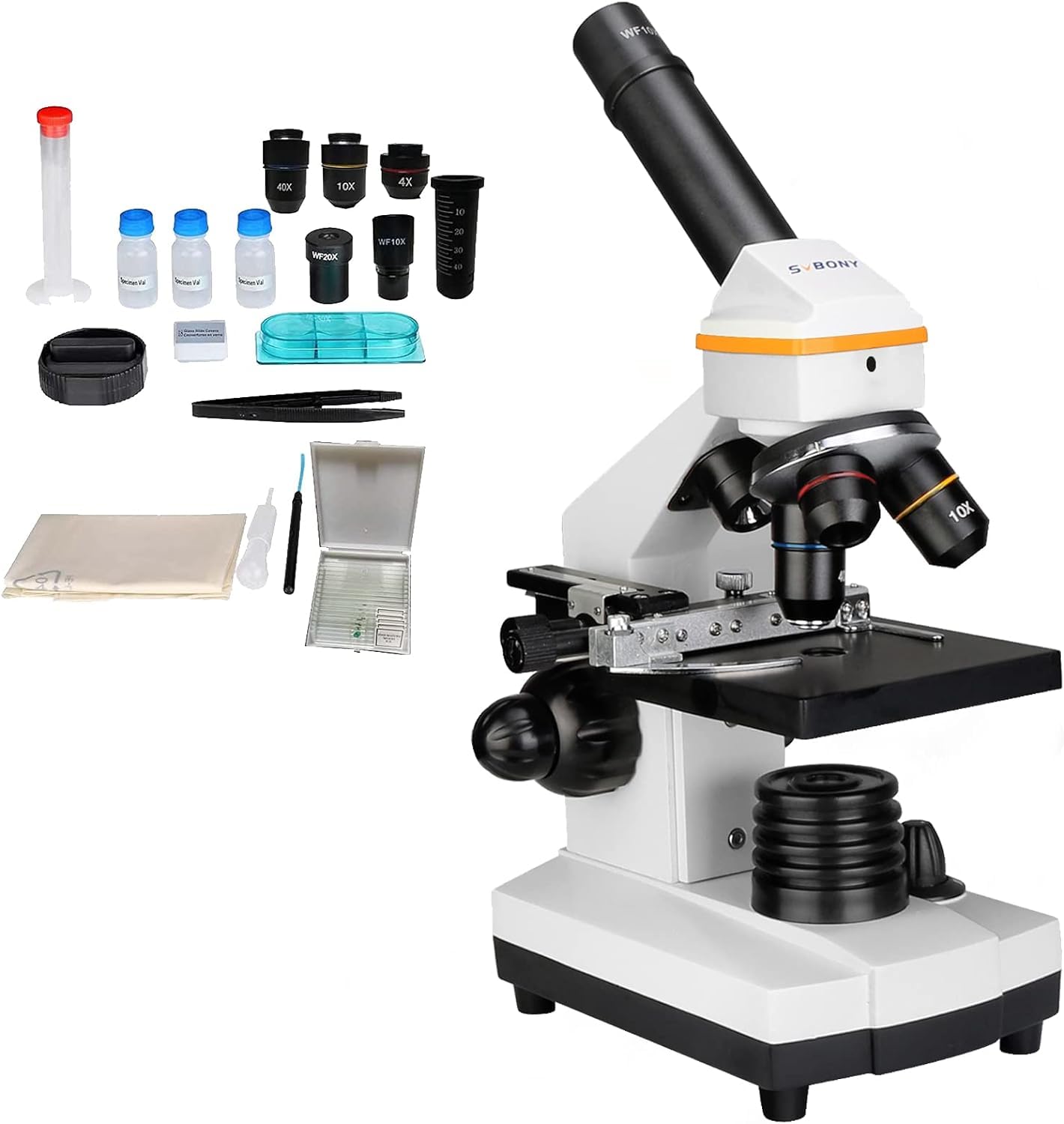 Amazon.co.jp: SVBONY SV601 顕微鏡 複合単眼 40X-1600X 高倍率 生物