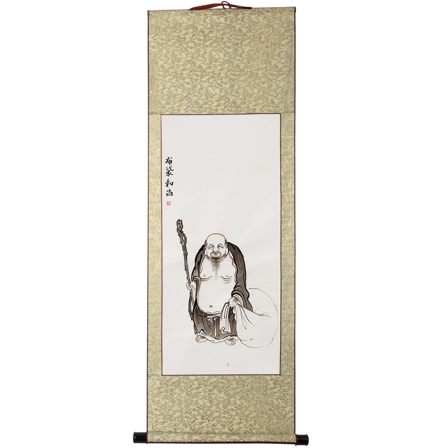 真作/爽峰/仏画/布袋屋掛軸HH-958