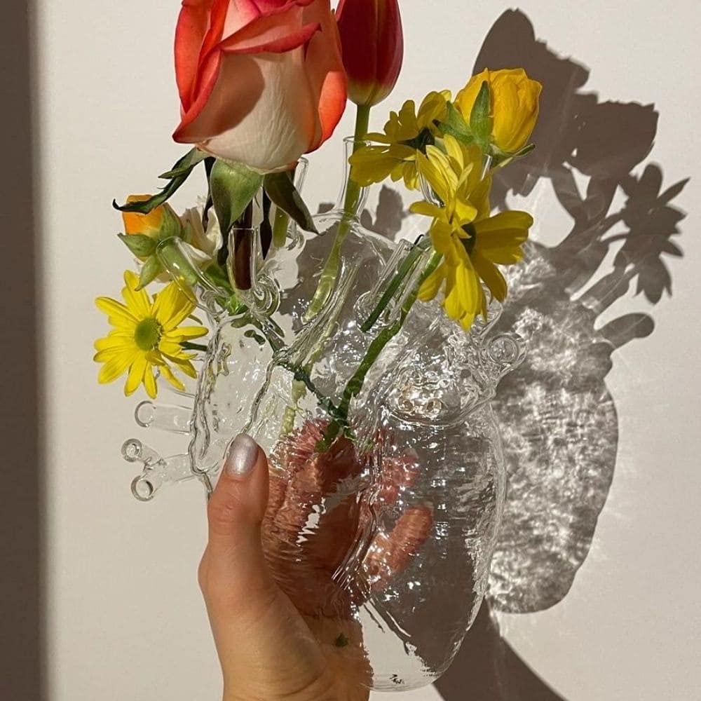 Amazon.com: Love in Bloom Glass Flower Vase : Home & Kitchen