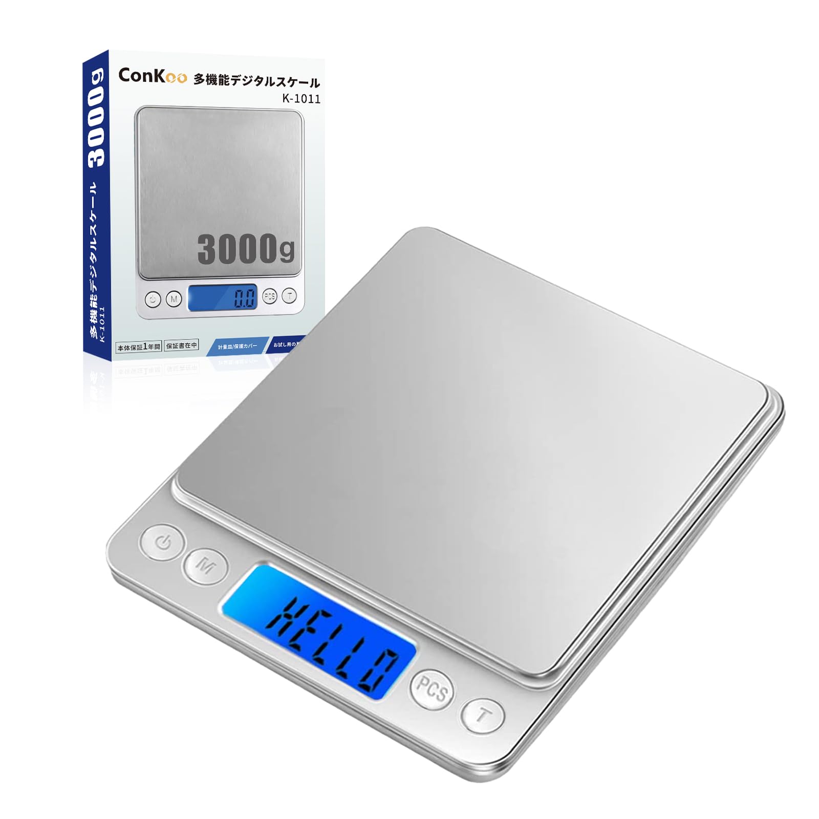 Amazon｜Conkoo 計量器 デジタルスケール 0.3gから3000gまで 0.1g単位