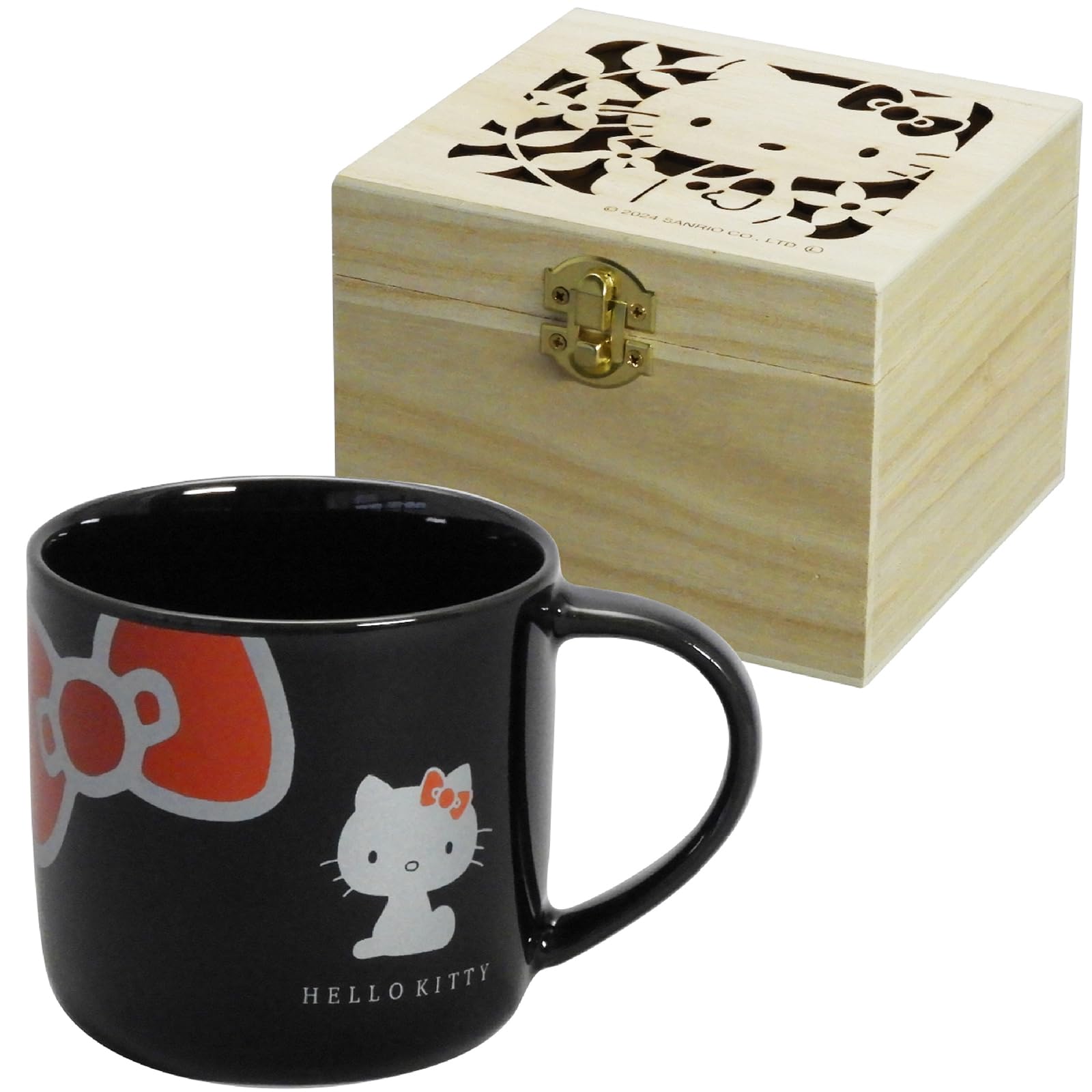 Amazon｜サンリオ (SANRIO) ハローキティ マグカップ 木製ギフト箱入