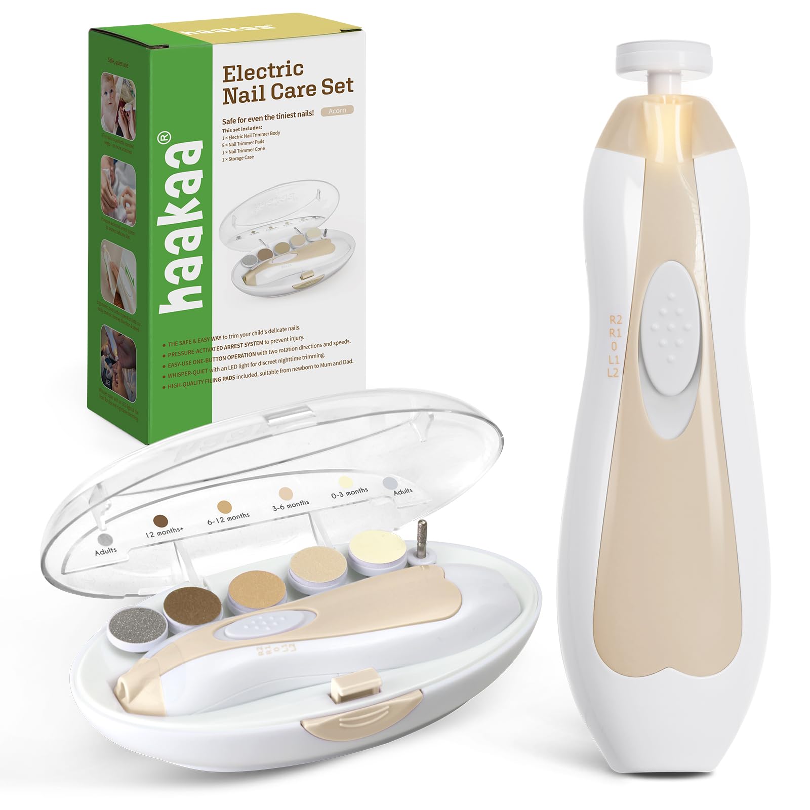 Amazon.com : haakaa Baby Nail Care Electric Baby Nail File Kit