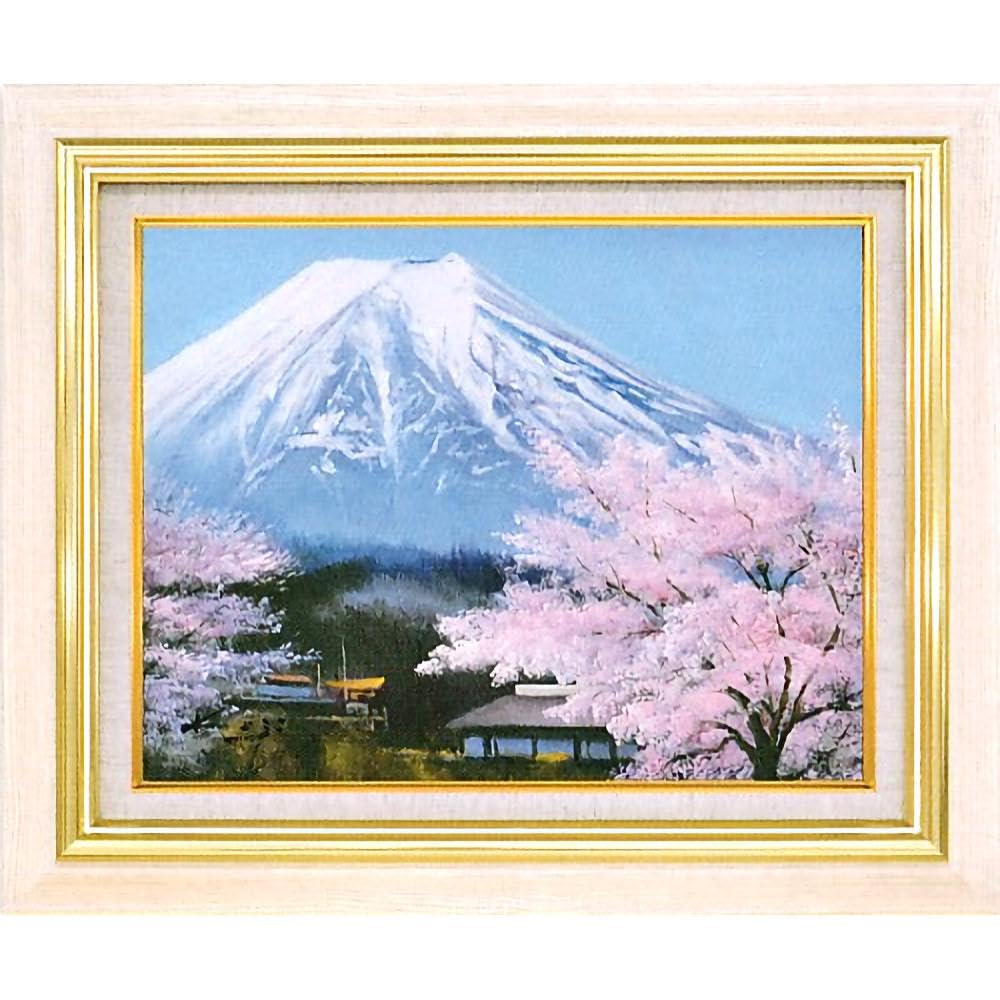 油絵 菅家令子 絵 絵画 インテリア 額付(白) uF6-062203 風景 油絵
