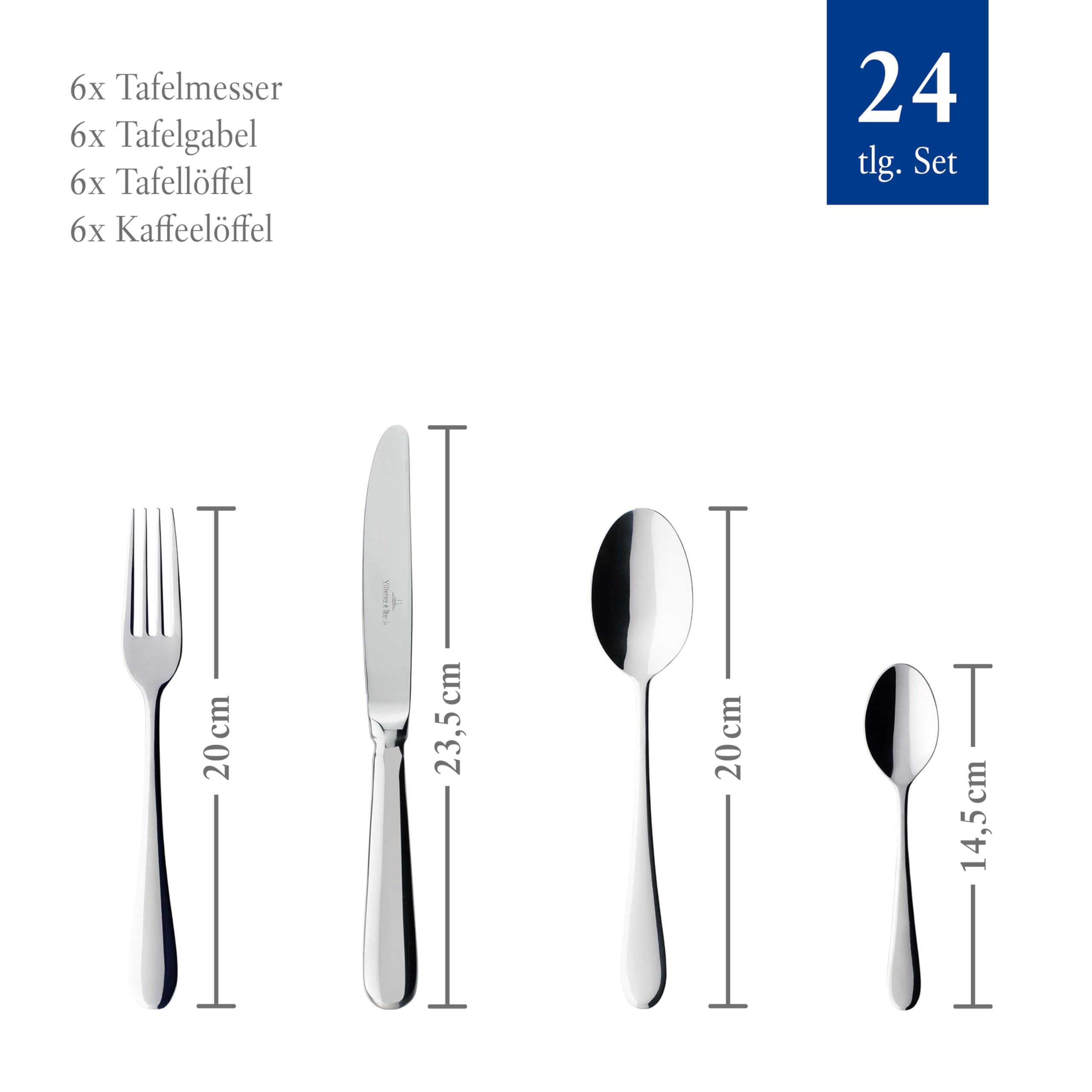 Amazon | Villeroy & Boch – オスカー カトラリーセット 24ピース 6人
