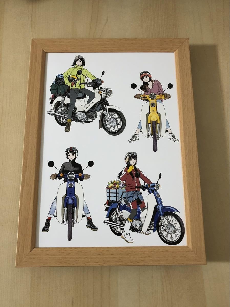 Amazon.co.jp: kj 額装品 江口寿史 ホンダ カブ バイク B5サイズ額入り