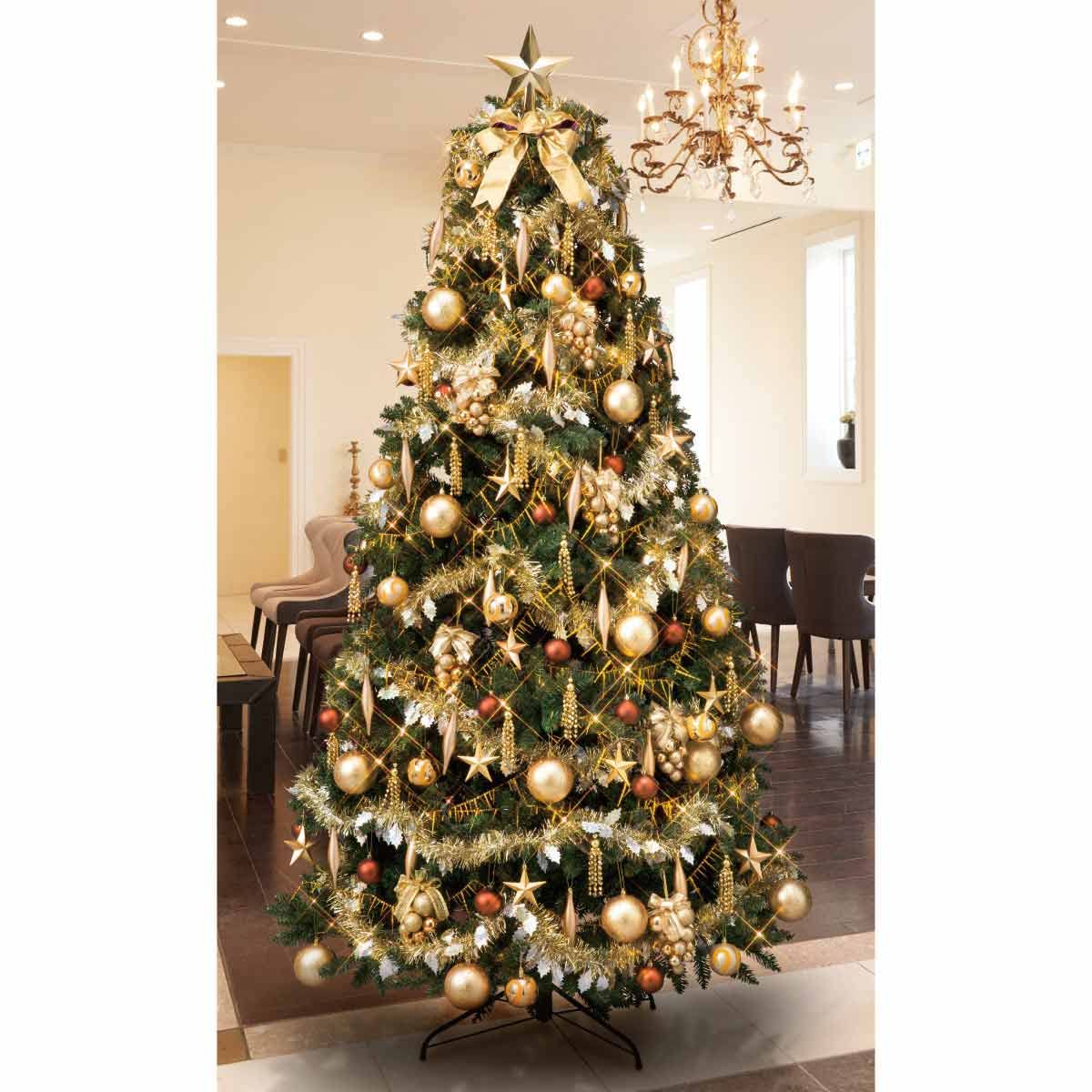 Amazon | コンチネンタルクリスマスツリーセット ゴールド H180×W110cm