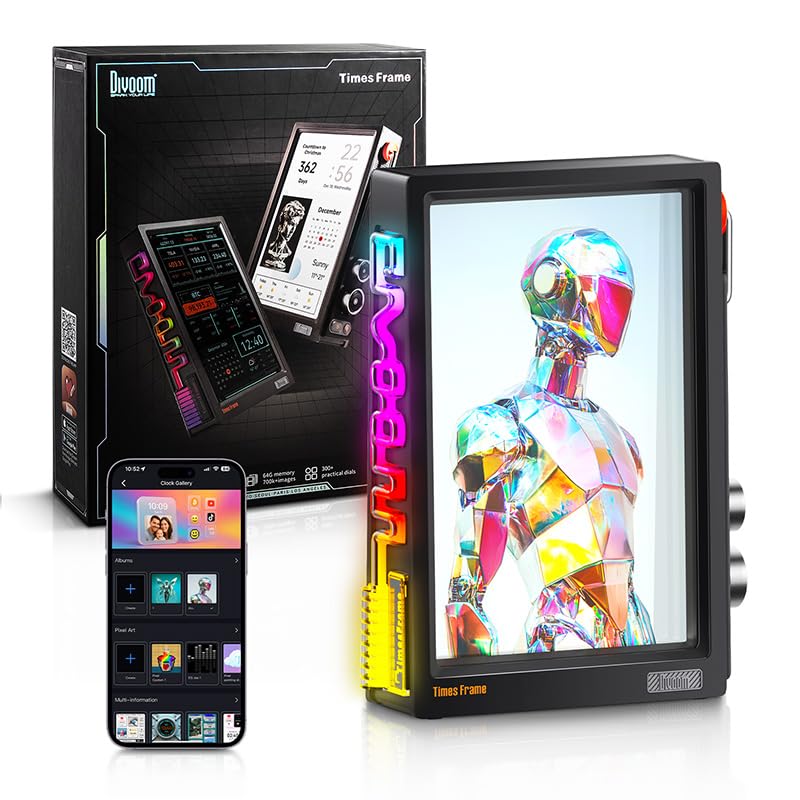 Amazon | 【受賞デザイン・Wi-Fi6対応】Divoom Times Frame デジタル