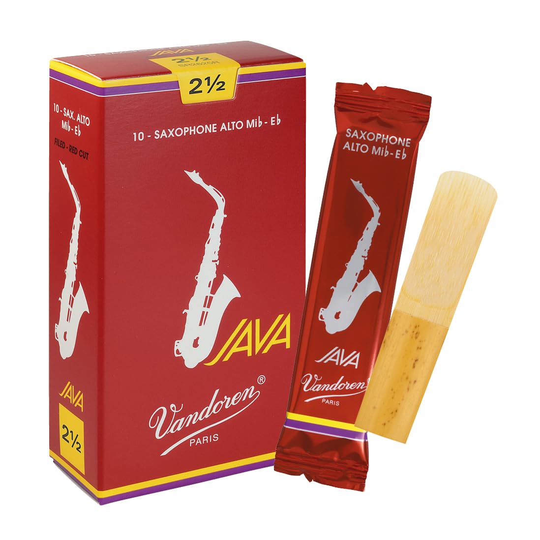 Amazon.co.jp: バンドーレン アルトサックスリード JAVA RED:2-1/2(10