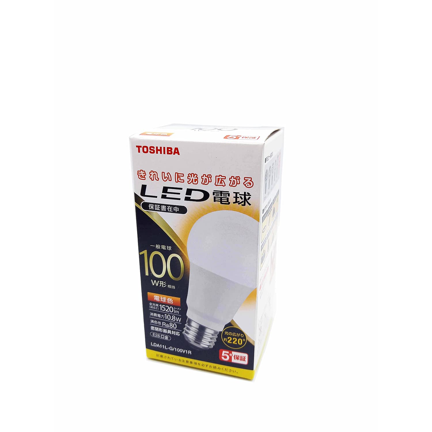Amazon | TOSHIBA(東芝) LED電球 100W相当 全方向 電球色 E26口金 1P