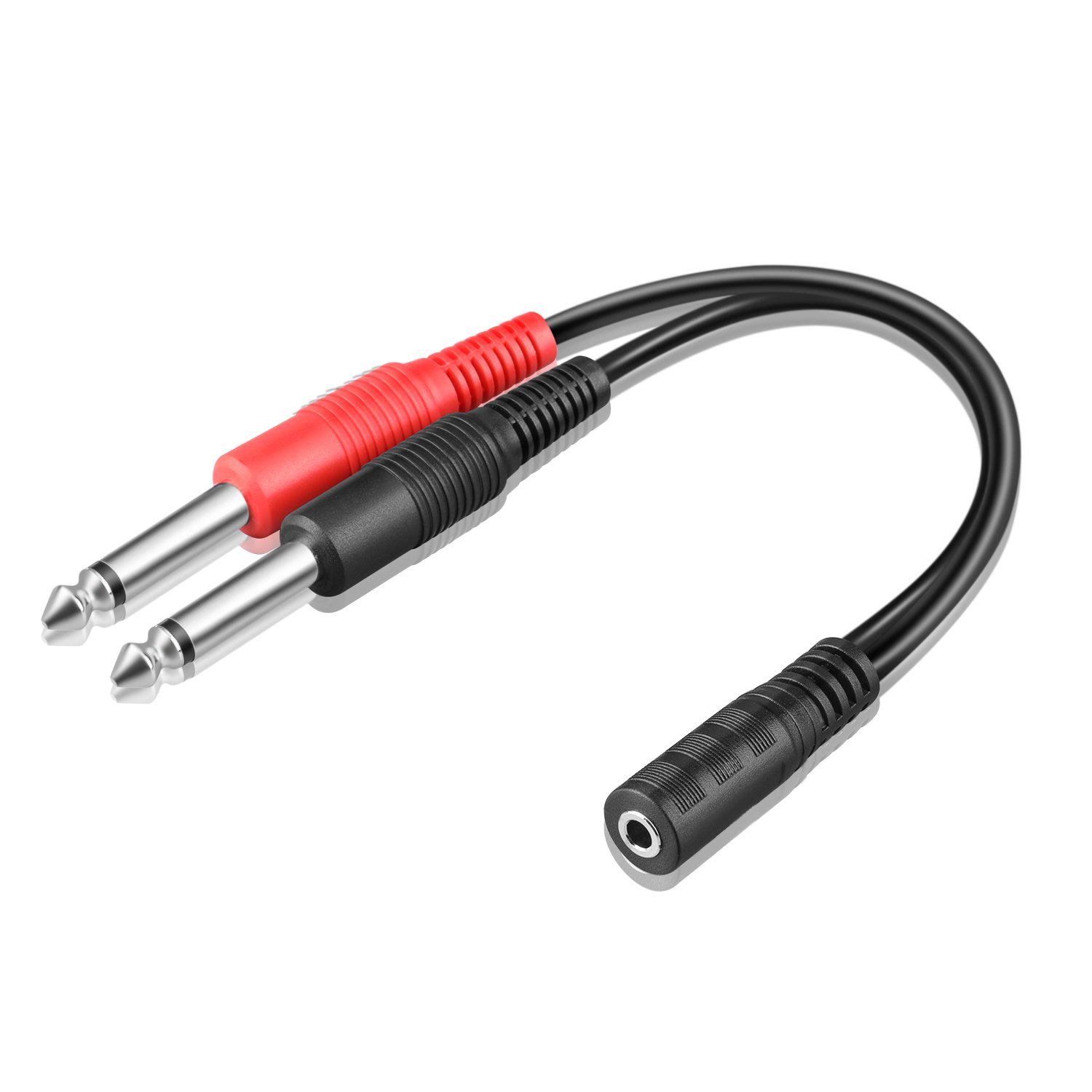 Amazon | TNP 3.5mm TRS - 2 デュアル 1/4インチ TS ステレオ
