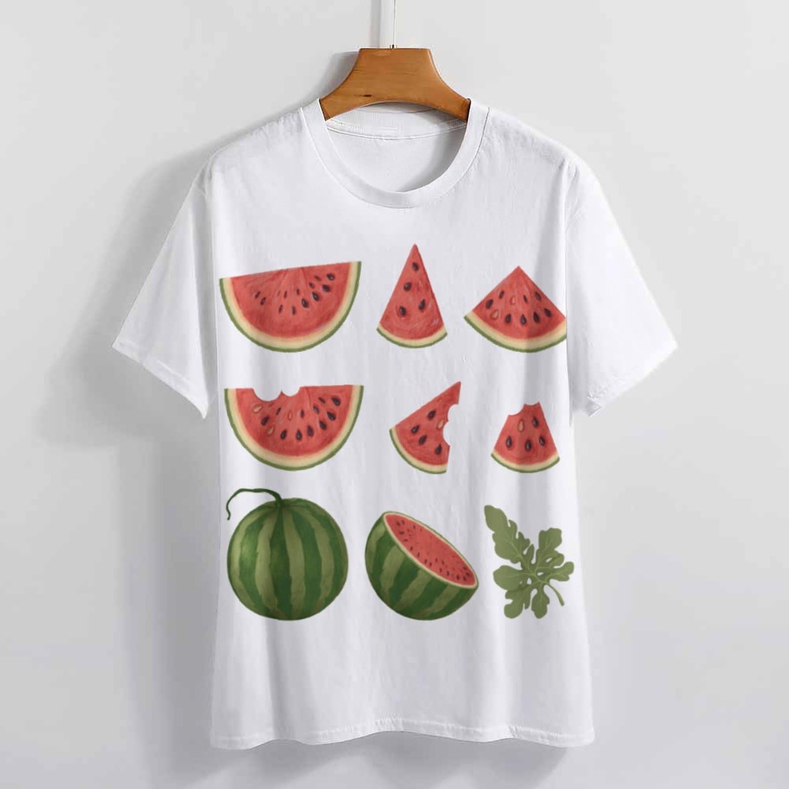 Amazon.co.jp: Tシャツ レディース 西瓜柄 スイカ柄 すいか柄 半袖