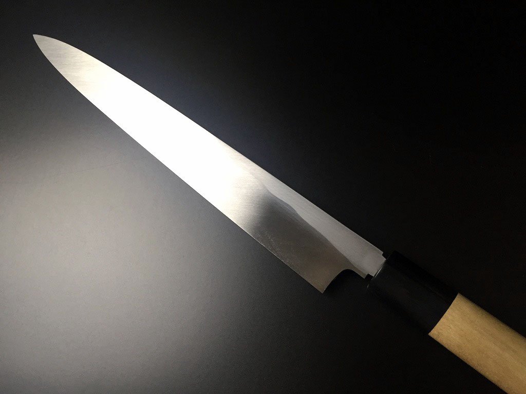 Amazon.co.jp: 有次 包丁 柳刃 特製 240mm 刺身包丁 白鋼2 日本製 鞘付
