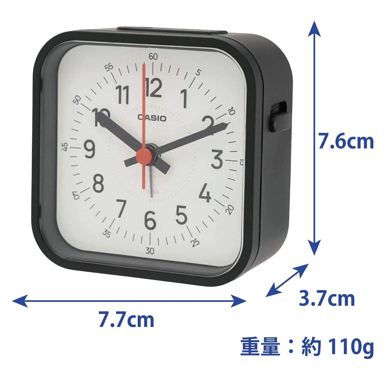 Amazon.co.jp: CASIO(カシオ) 目覚まし時計 置き時計 ブラック 黒