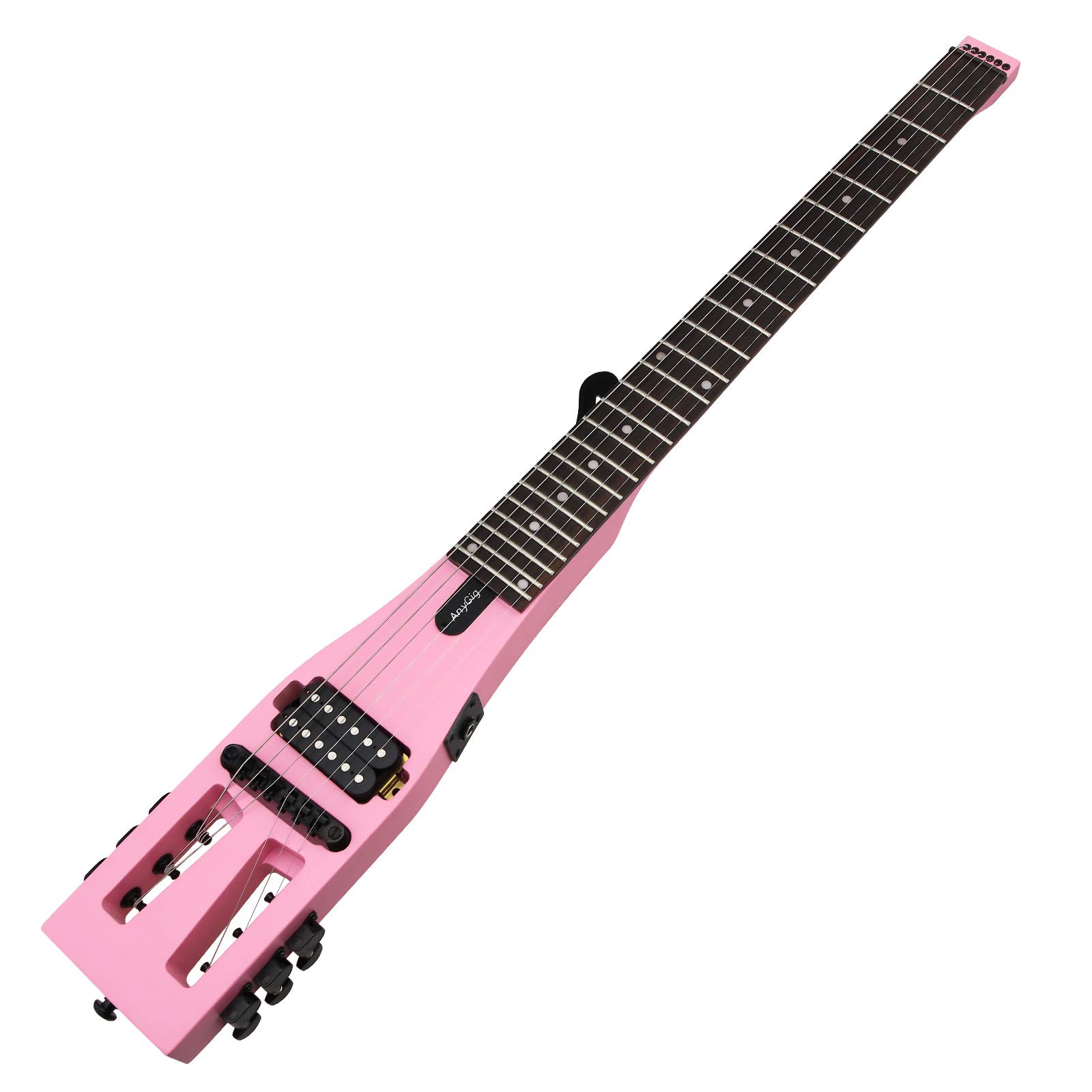 Amazon | Anygigポータブルトラベルエレキギター 82CM 1.6KG ピンク