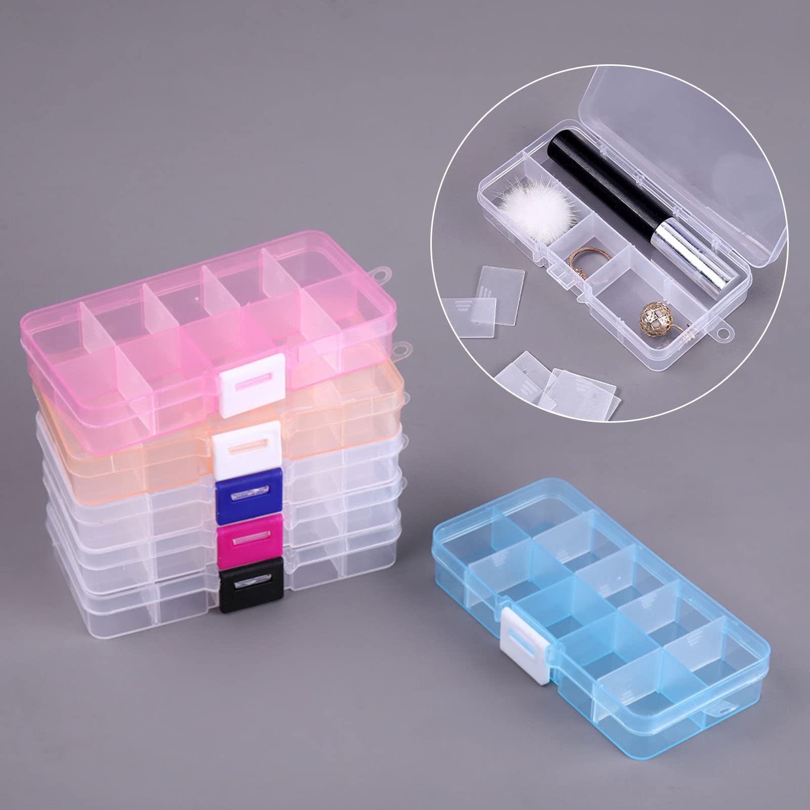 Amazon.co.jp: KSTZGTA 透明プラスチック収納ボックス 10