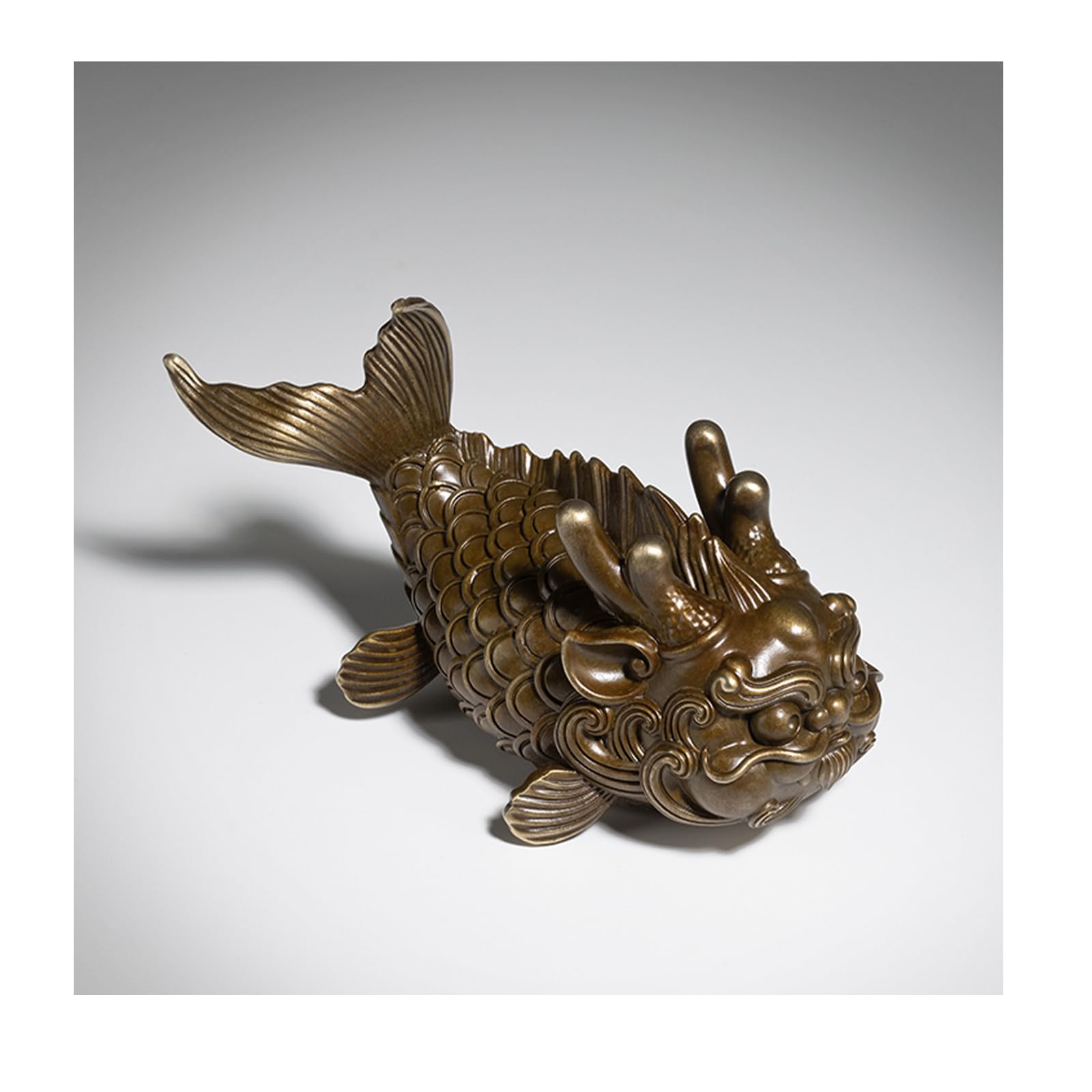 Amazon.co.jp: OBOROZUKI 魚化龍 魚 龍と化す インテリア 置物