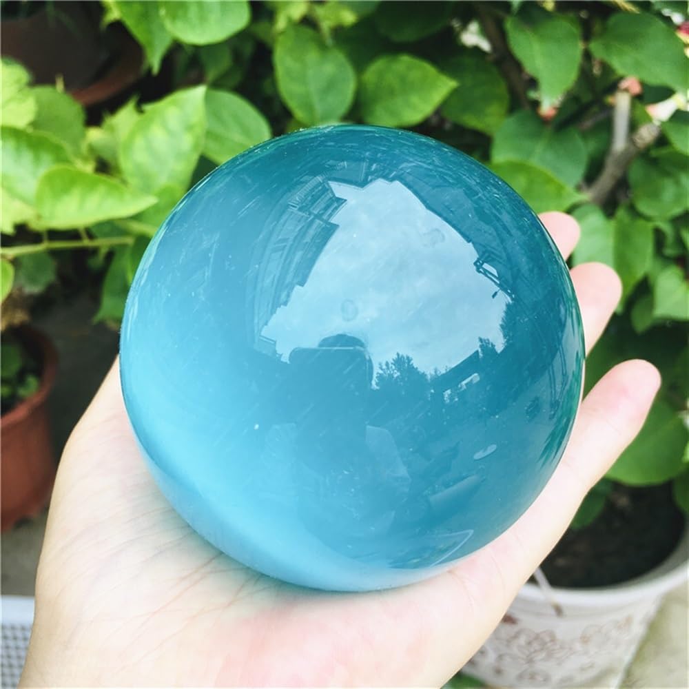 Amazon.co.jp: 天然水晶ブルーキャッツアイ水晶玉原石球 レイキ