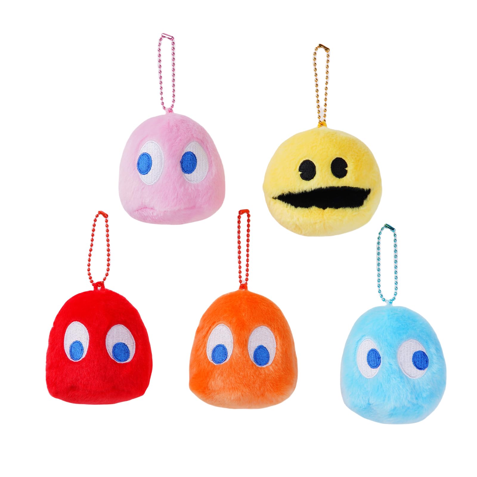 Amazon.co.jp: パックマン ぬいぐるみ キーホルダー 5個セット とても