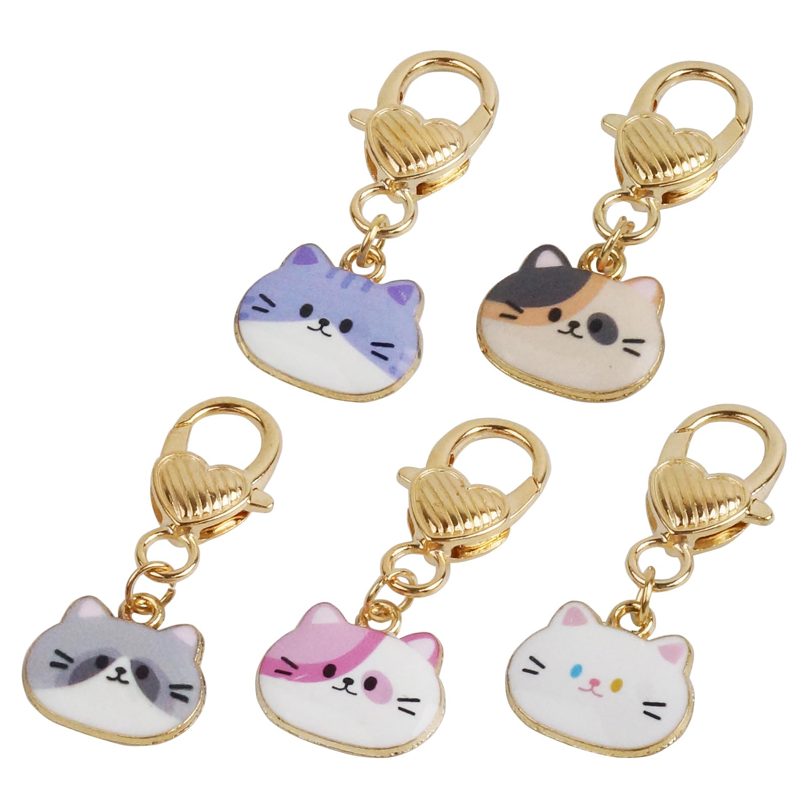 Amazon.co.jp: prendre 5個セット 各種1個入 キーホルダー 猫 チャーム