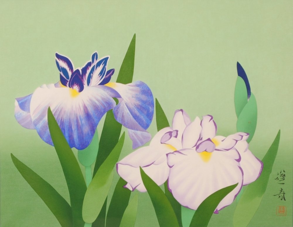 山口蓬春、【浄境閑寂】、希少な大判額装用画集より、美品、日本人画家