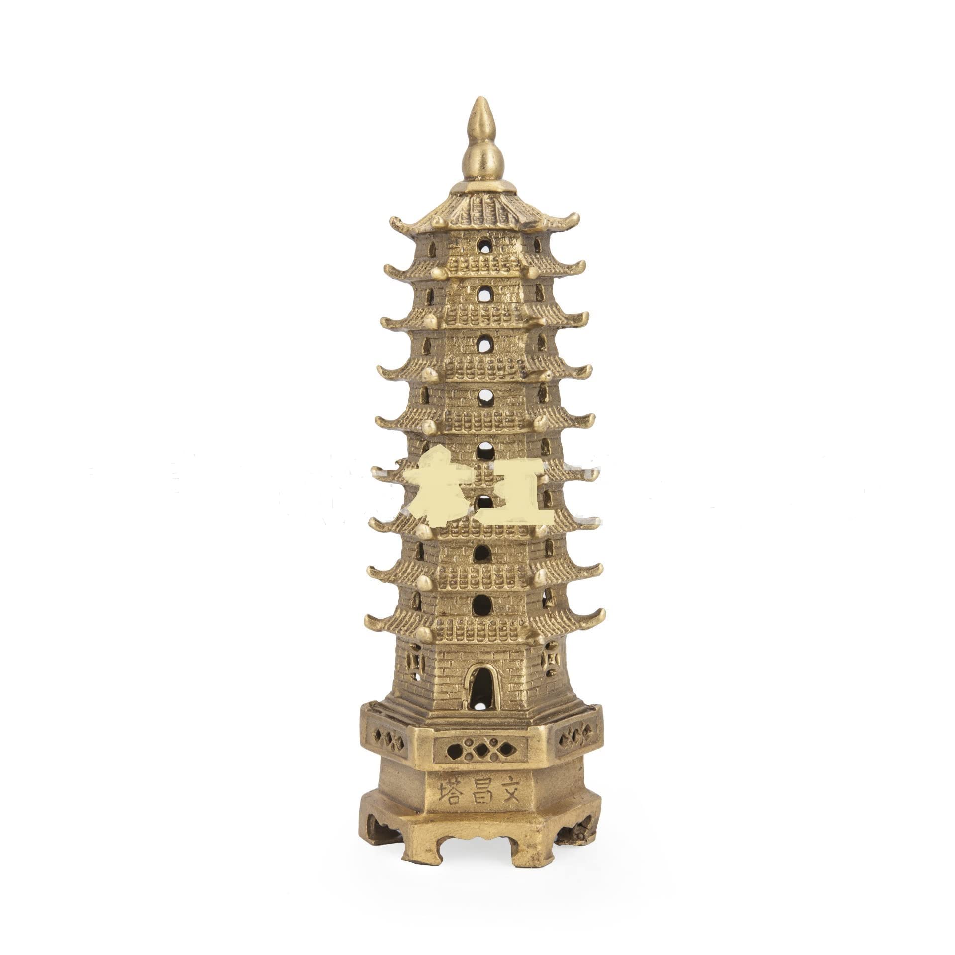 Amazon.com: QianKao 黄铜文昌塔9层文昌塔家居吉祥物宝塔铜质工艺品(21