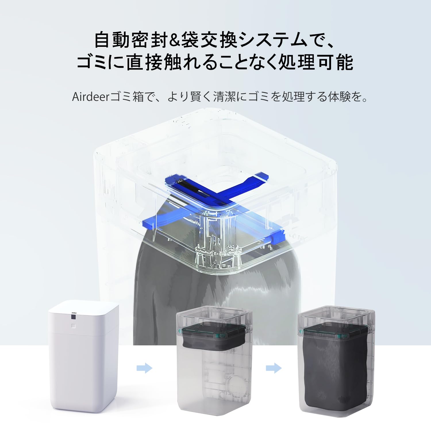 Amazon｜Airdeer 全自動ゴミ箱用 ゴミ袋パック 補充用バッグリング