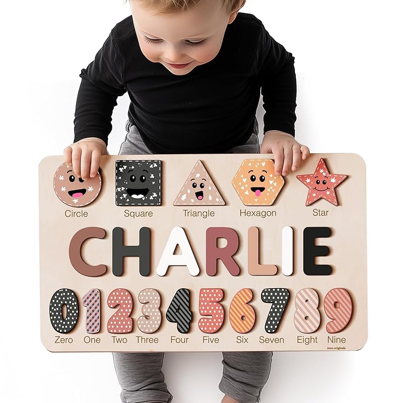 Amazon.com: Zuzu Puzzle Personalized Name Puzzle with Numbers