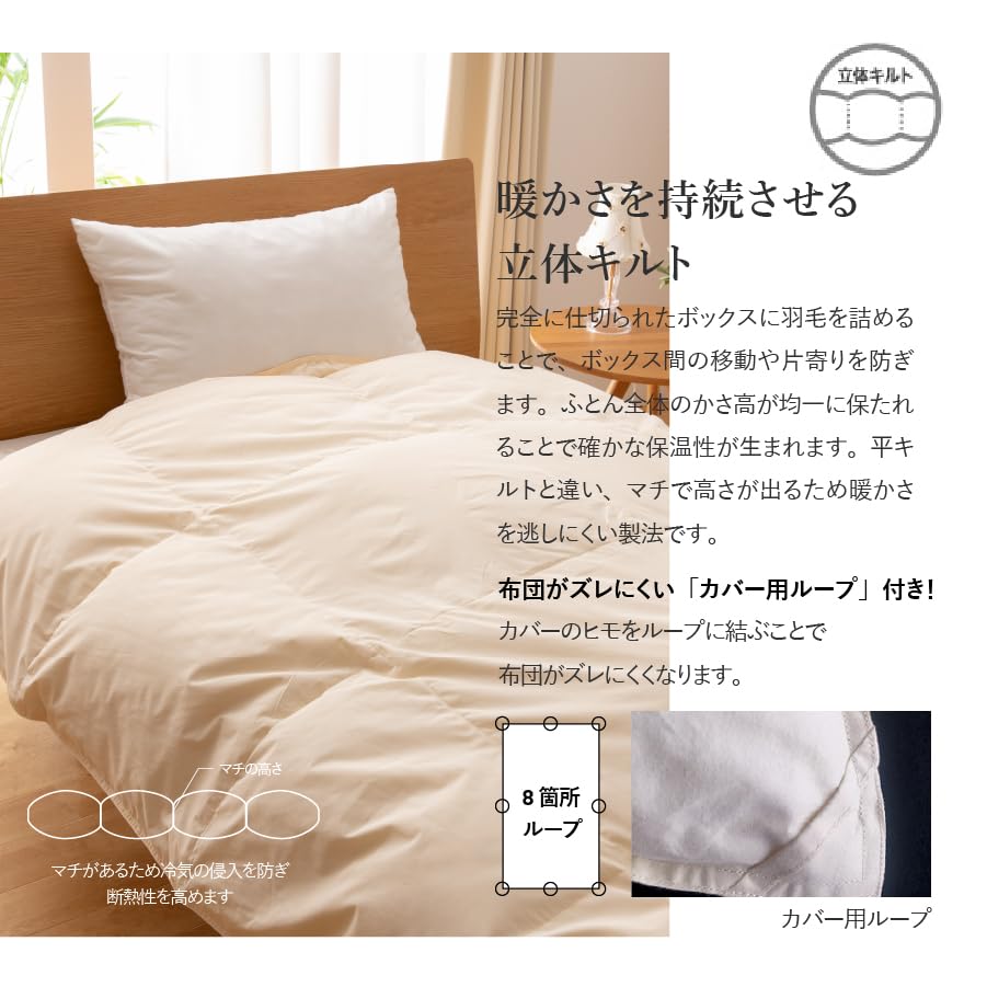 Amazon｜【甲州羽毛ふとん】洗える羽毛肌掛けふとん（シングル）｜掛け